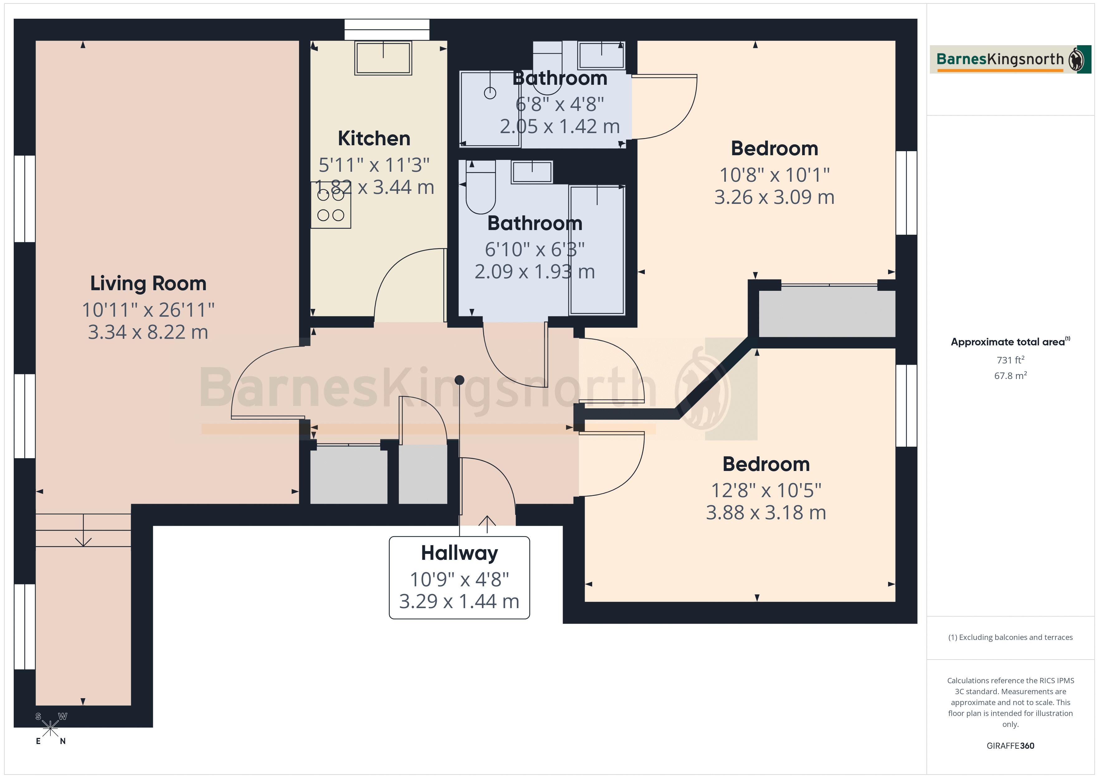 3 Merlon Court, Bank Street, Tonbridge floorplan