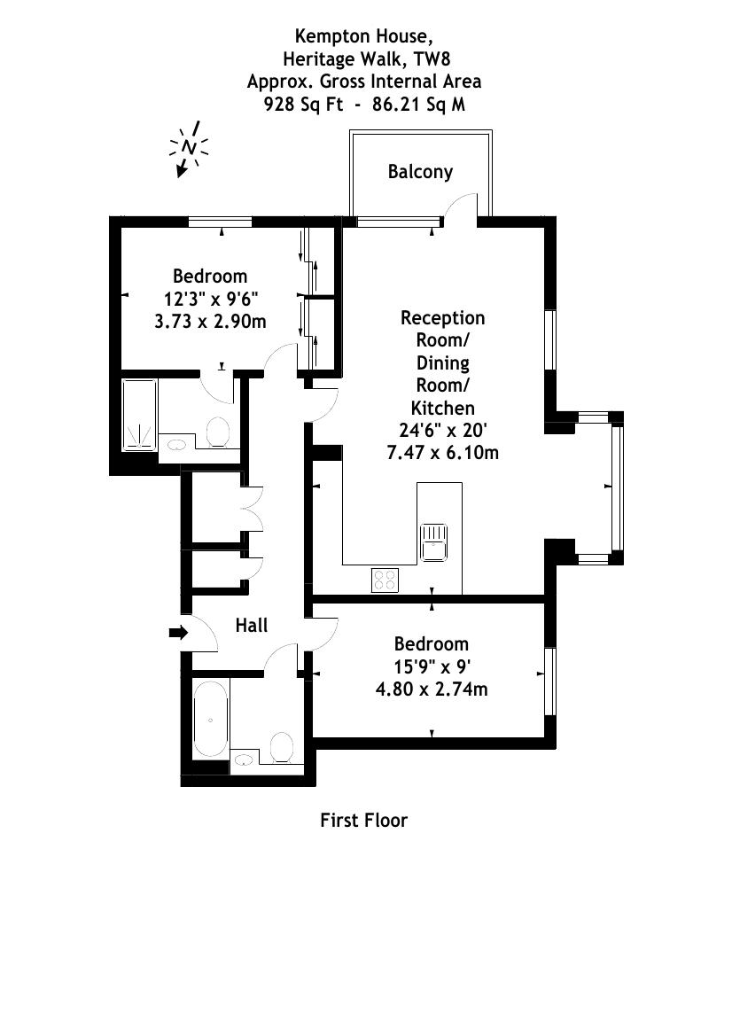 2 Bedrooms Flat to rent in Kempton House, Heritage Place, Brentford TW8