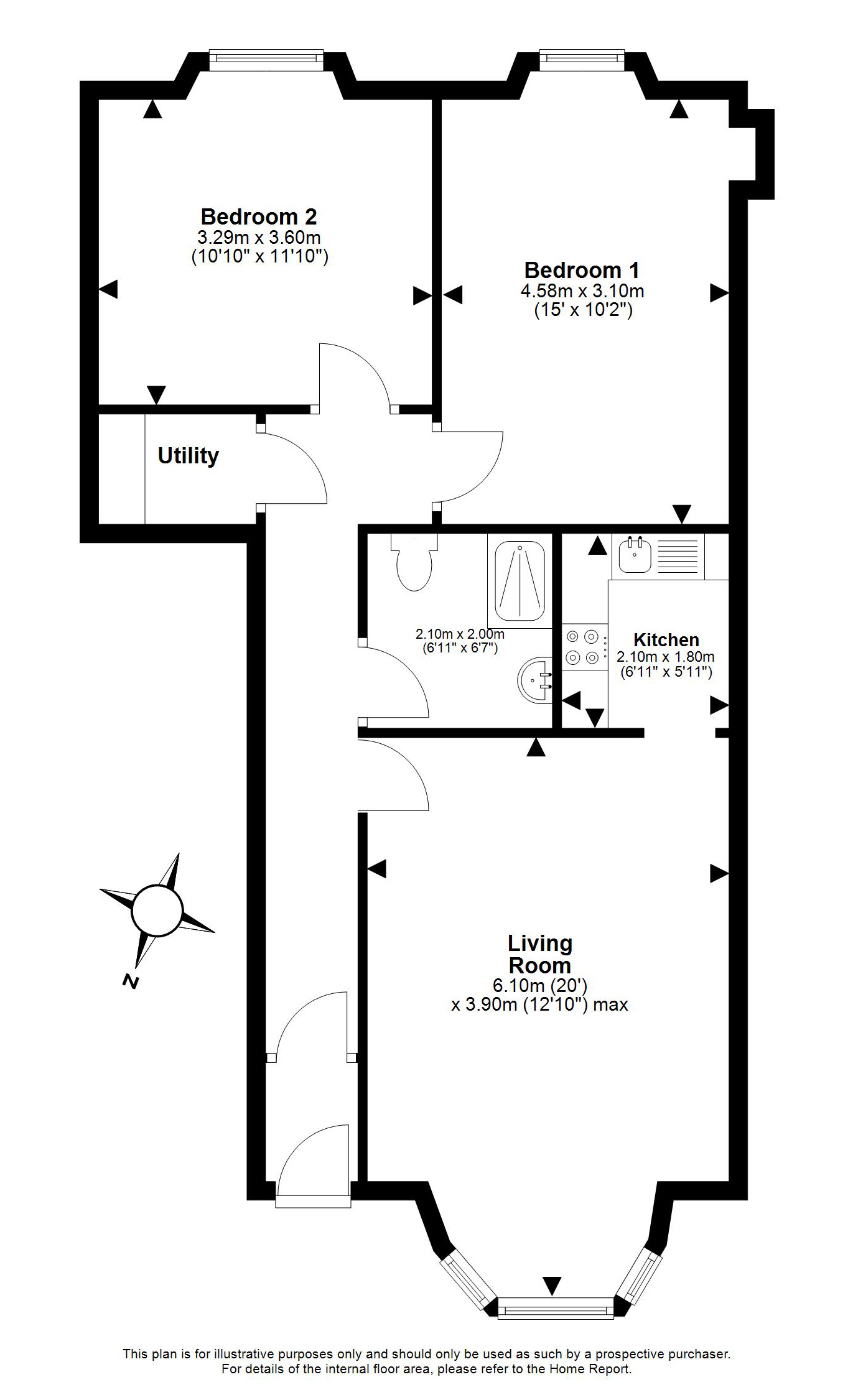 21A, East London Street, New Town, Edinburgh floorplan