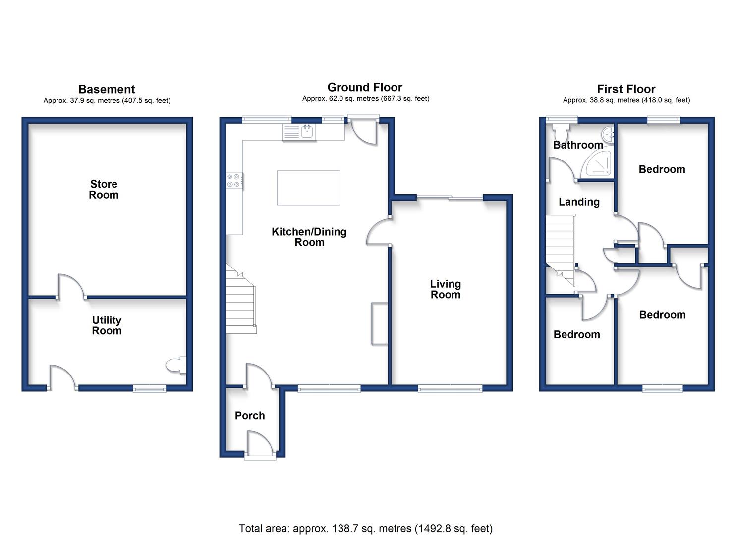 2, St. Peters Way, Porthleven floorplan