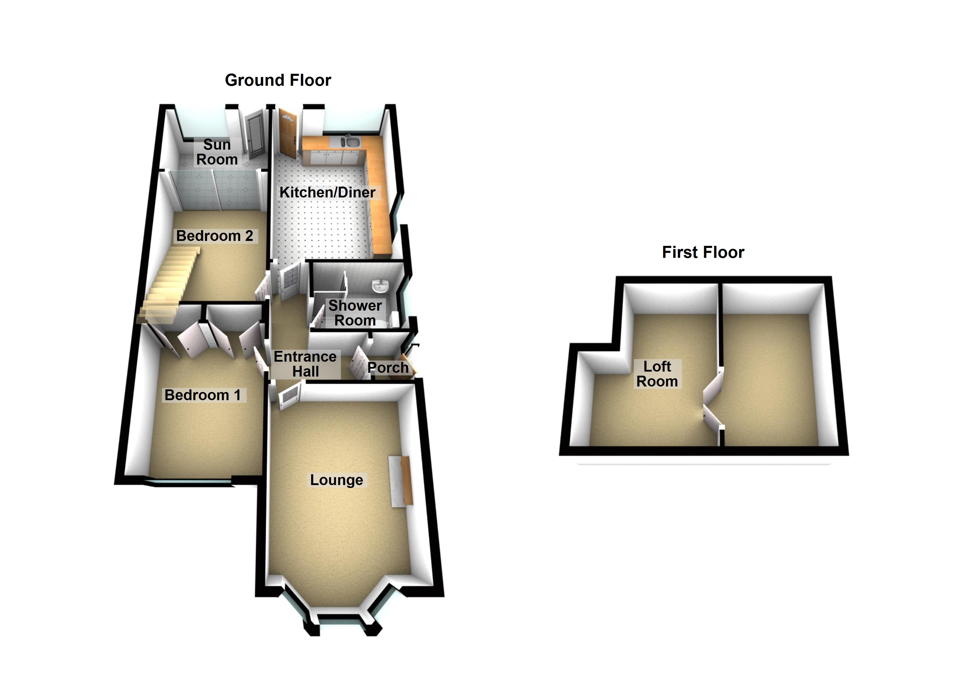 Goodyers End Lane, Bedworth, Warwickshire CV12, 2 bedroom bungalow for