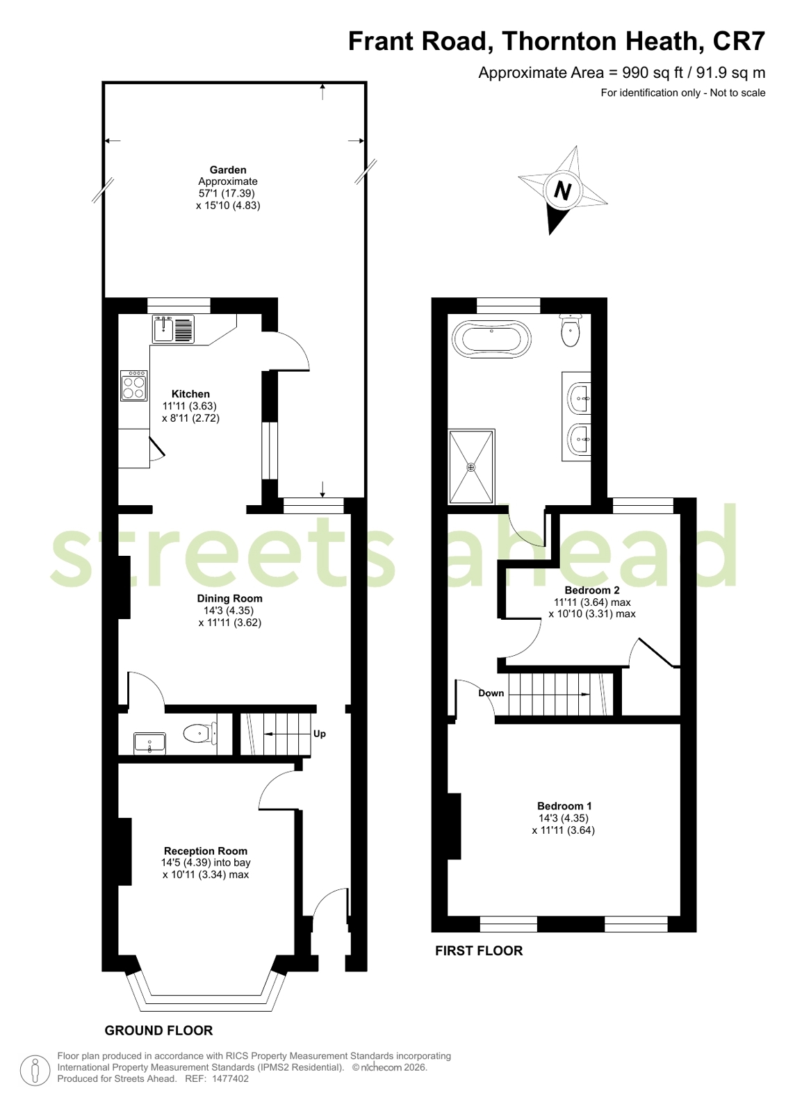 69, Frant Road, Thornton Heath floorplan