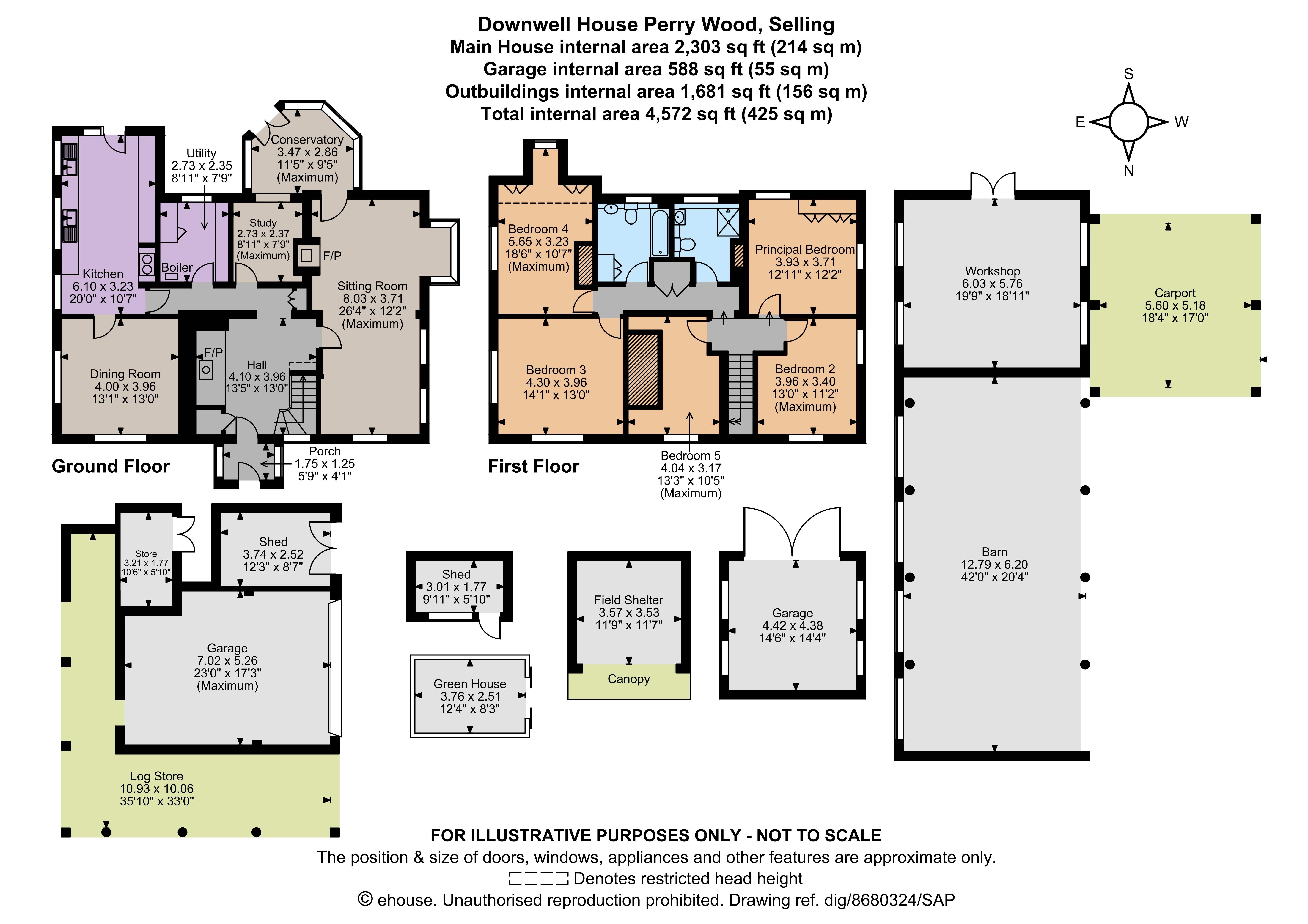 Downwell House,, Perry Wood, Faversham floorplan