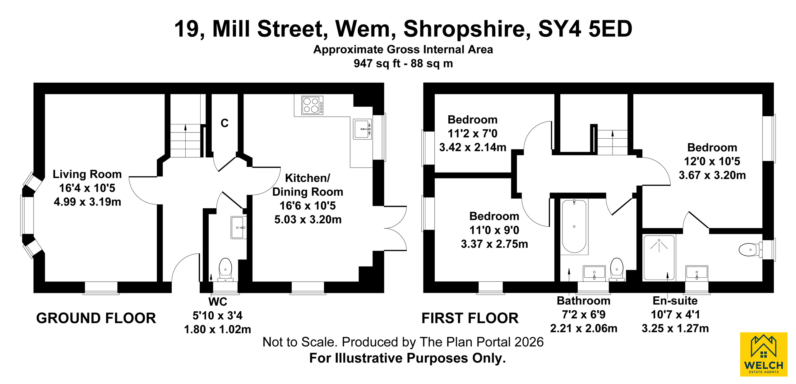 19 Mill Street, Shrewsbury floorplan