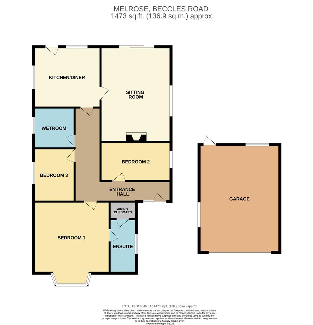 Melrose, Beccles Road, Beccles floorplan