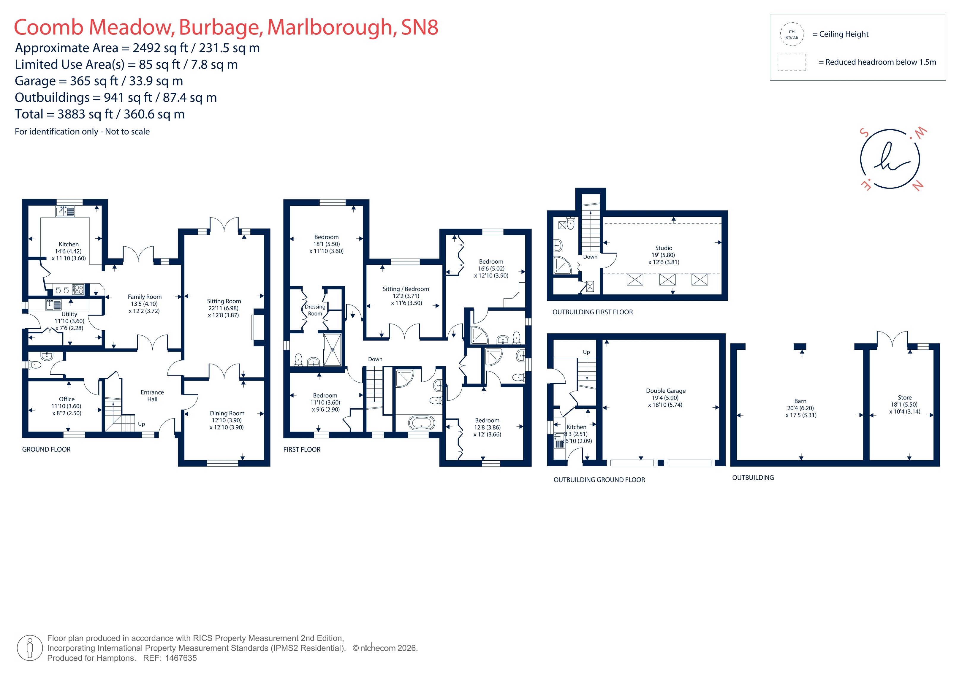 2, Coomb Meadow, Burbage floorplan