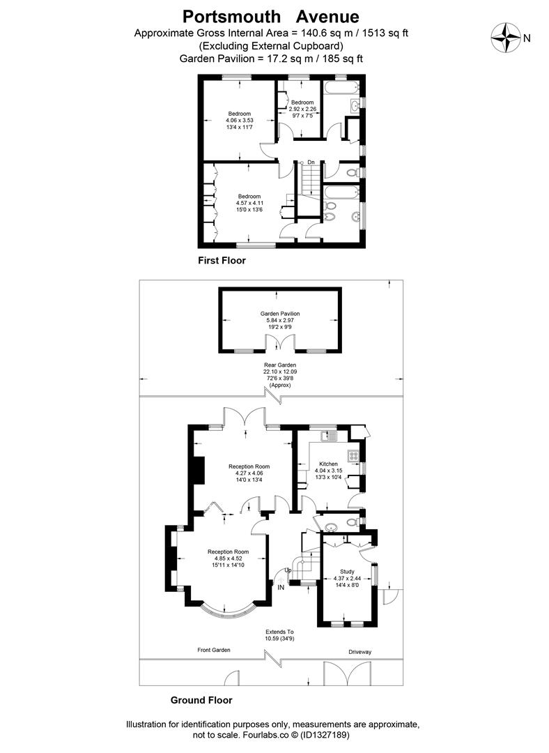 27, Portsmouth Avenue, Thames Ditton floorplan
