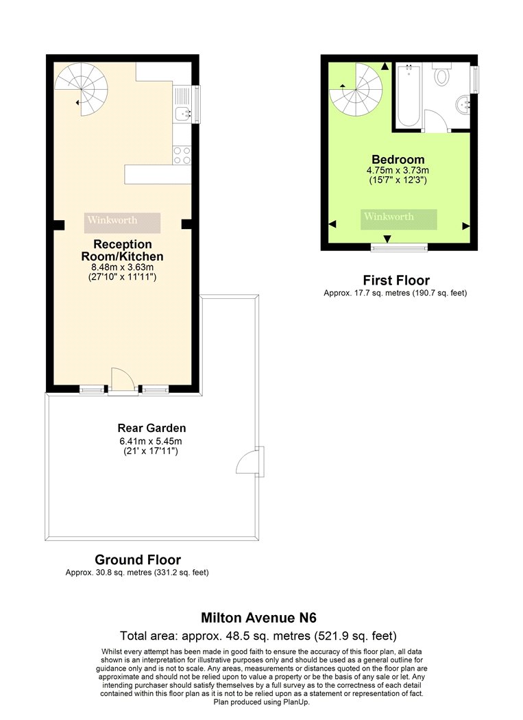 1 Bedrooms Maisonette to rent in Milton Avenue, Highgate, London N6