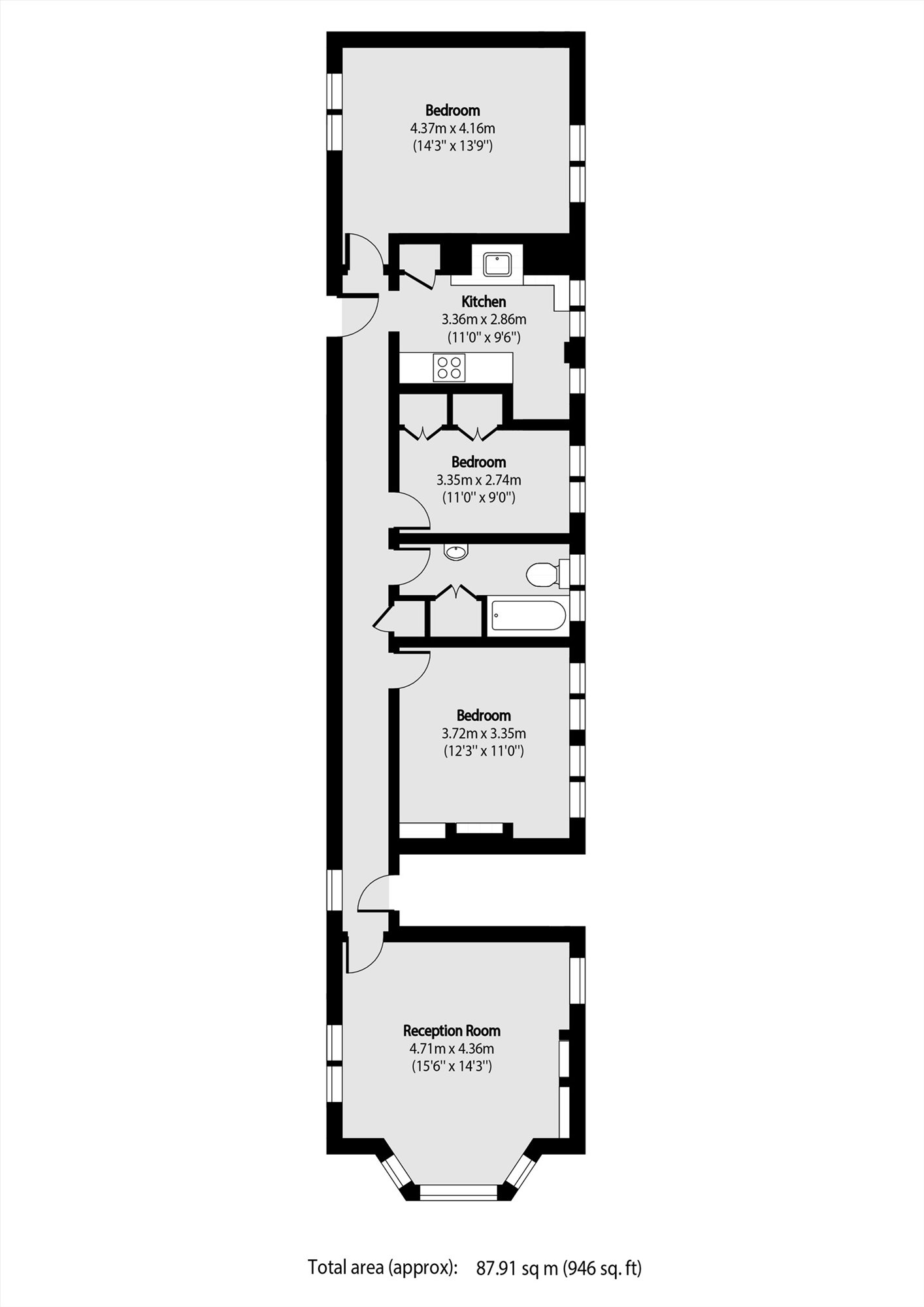 Flat 10, Cavendish Mansions, Hazelbourne Road, London floorplan