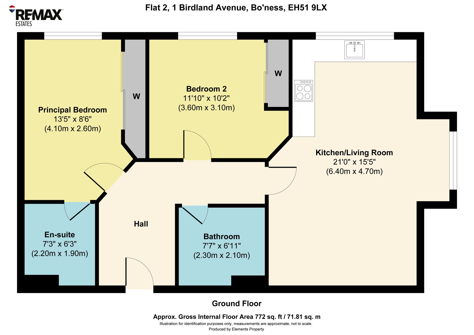 Flat 2, 1 Birdland Avenue, Bo'ness floorplan
