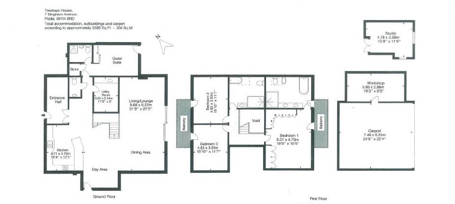 Treetop House, 7, Bingham Avenue, Dorset floorplan