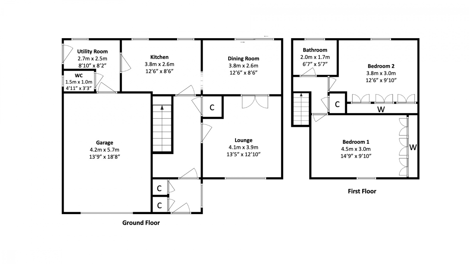 68 Clay Crescent, Bellshill floorplan