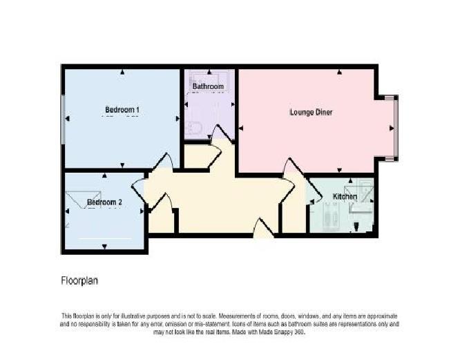 6 Lulworth Court, Cranborne Road, Swanage floorplan