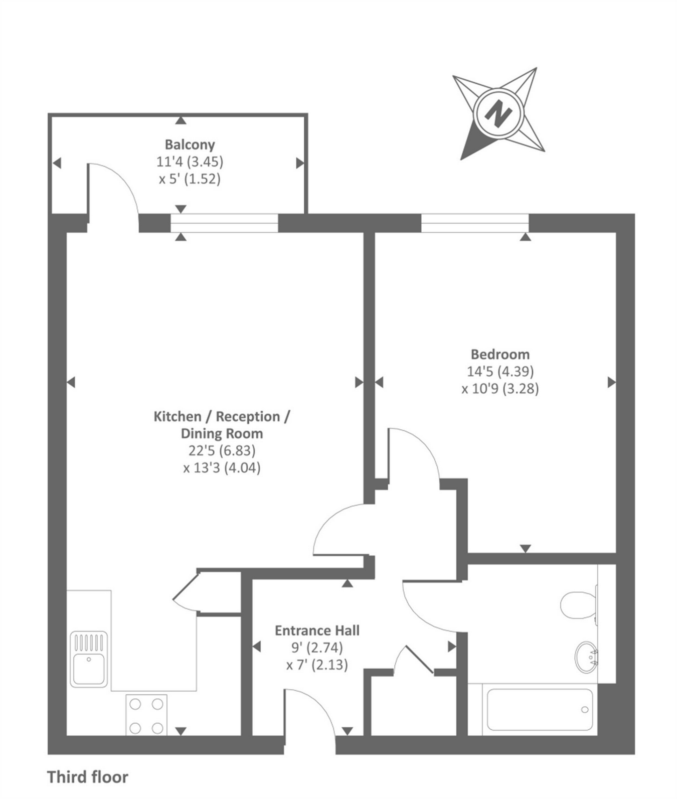 1 Bedrooms Flat to rent in Brunel Court, Green Lane, Edgware HA8