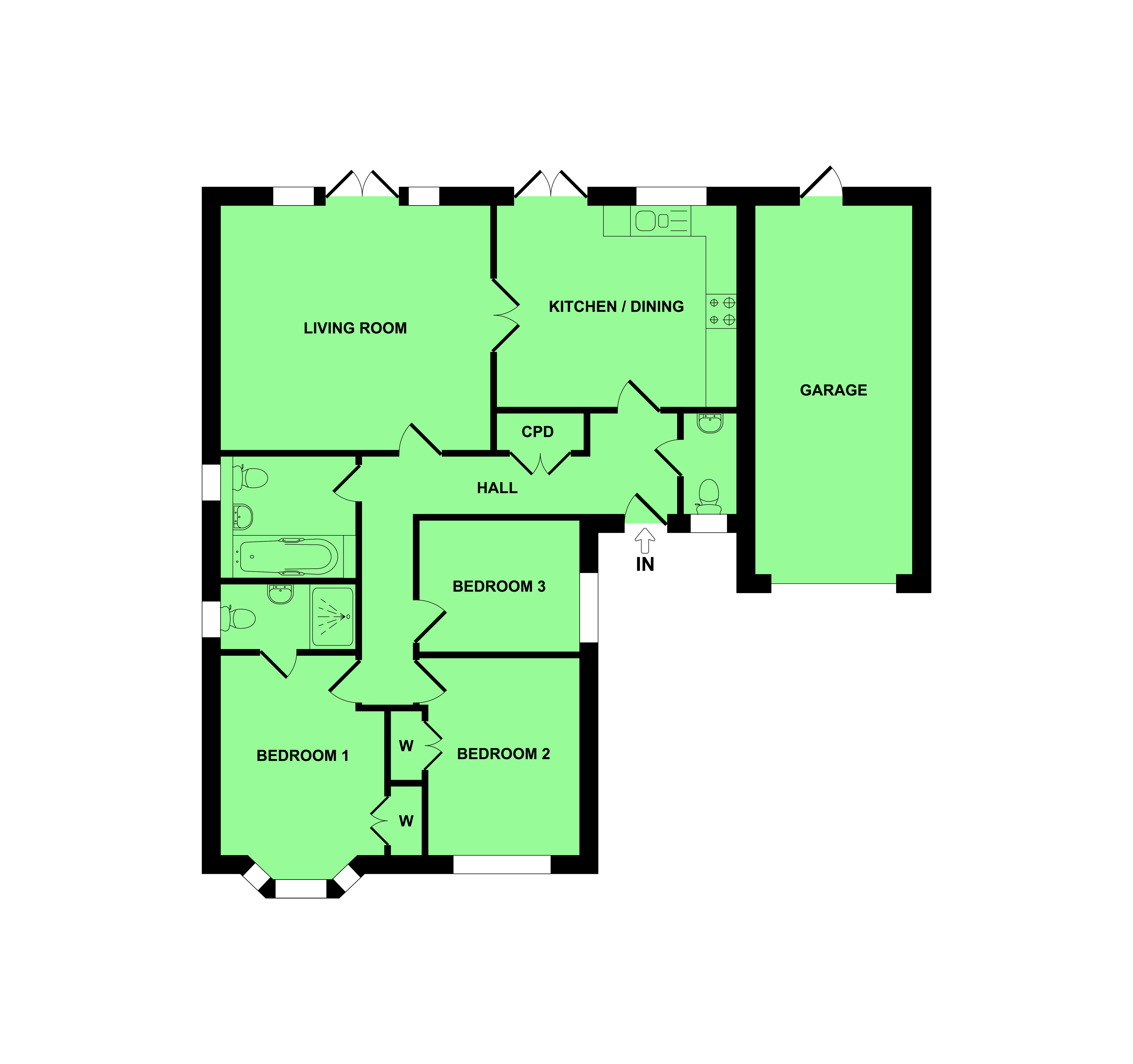 31, Starkings Road, Great Yarmouth floorplan