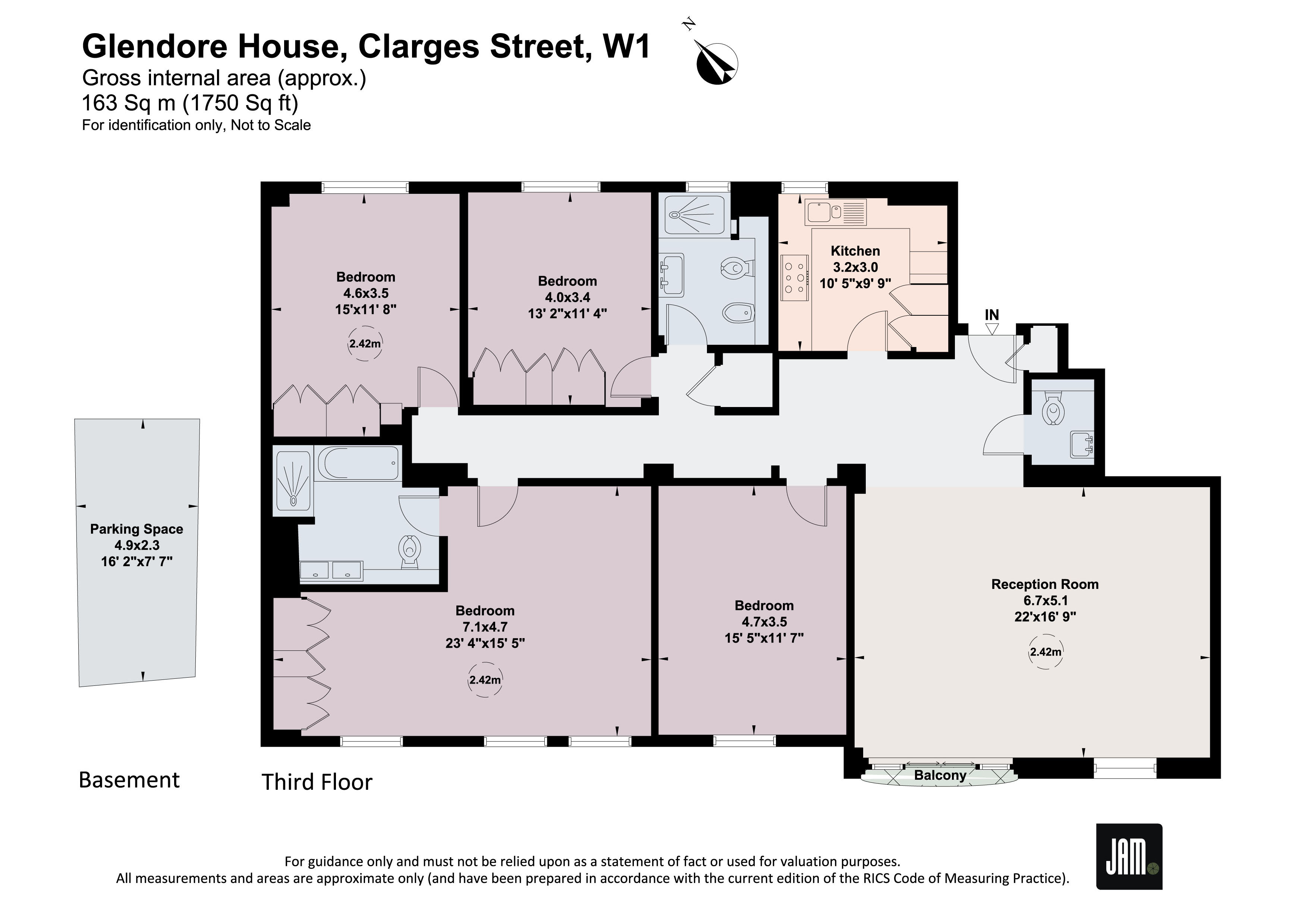 9 Glendore House, 30, Clarges Street, London floorplan
