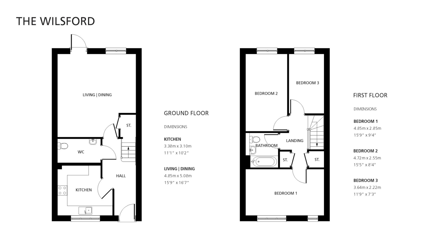 Plot 355 The Wilsford, Spire View, Sleaford floorplan