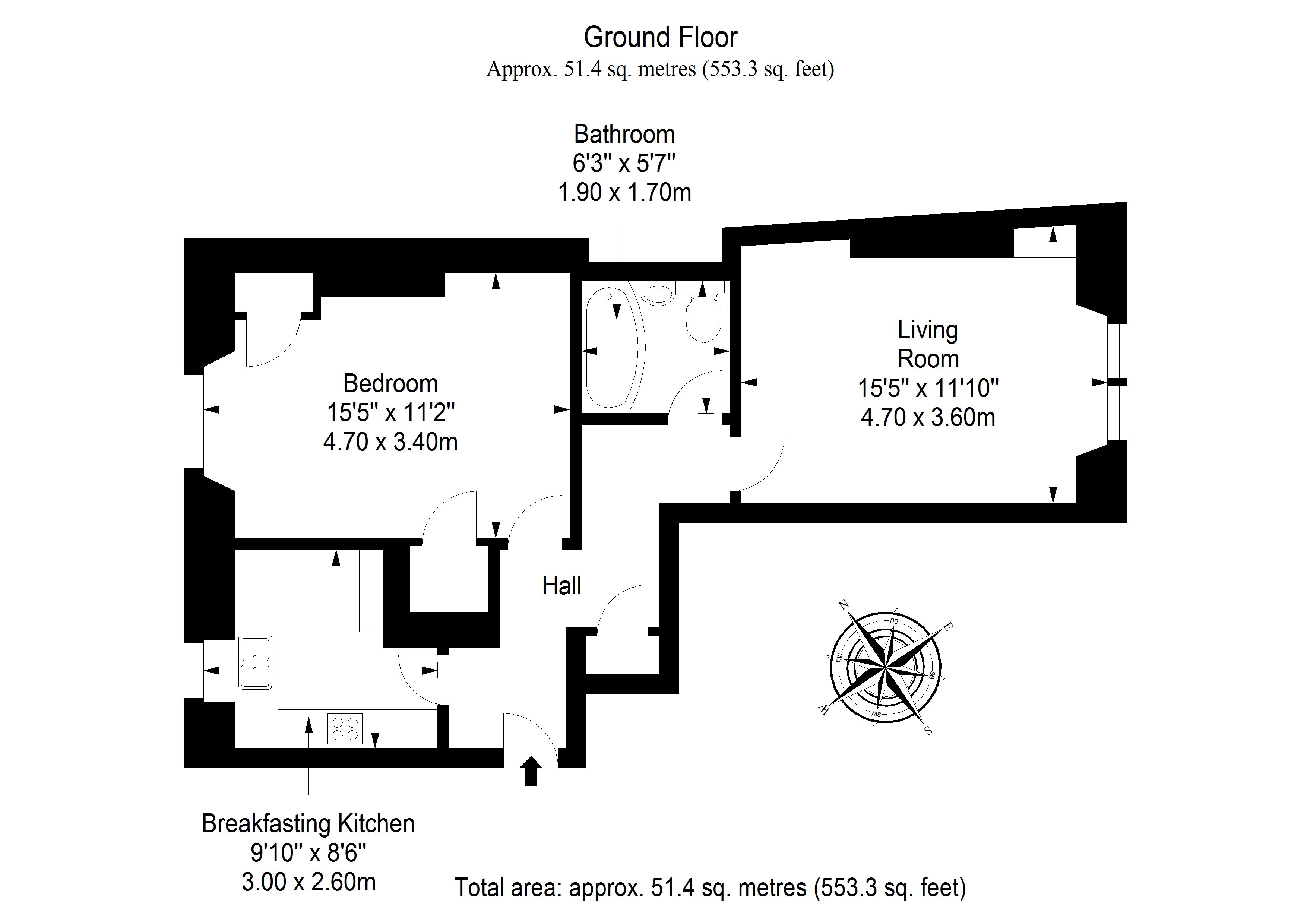 38 (Gf2), Roseburn Street, Roseburn EH12, 1 bedroom flat for sale