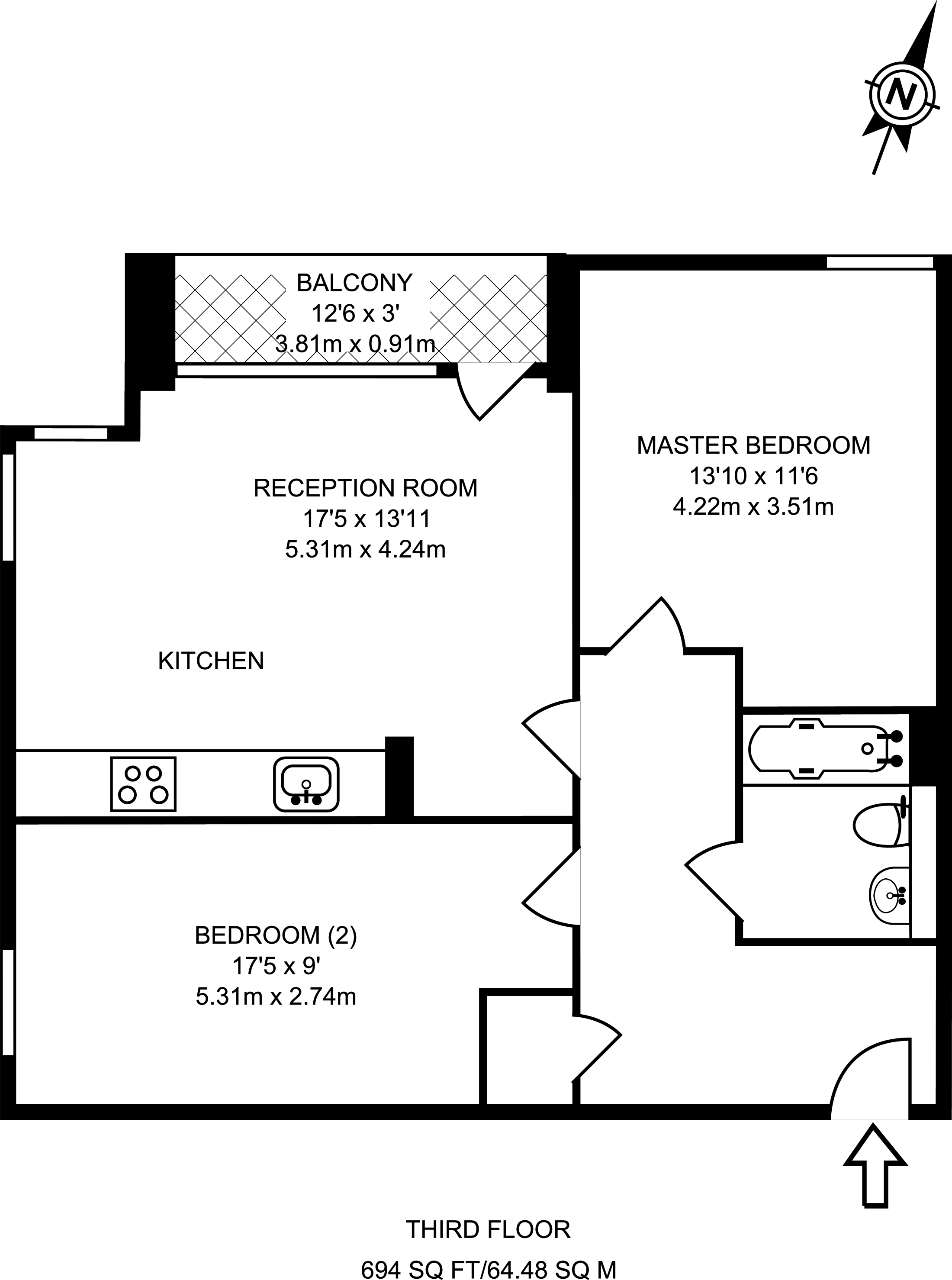 2 Bedrooms Flat to rent in Cobalt Point, Canary Wharf E14