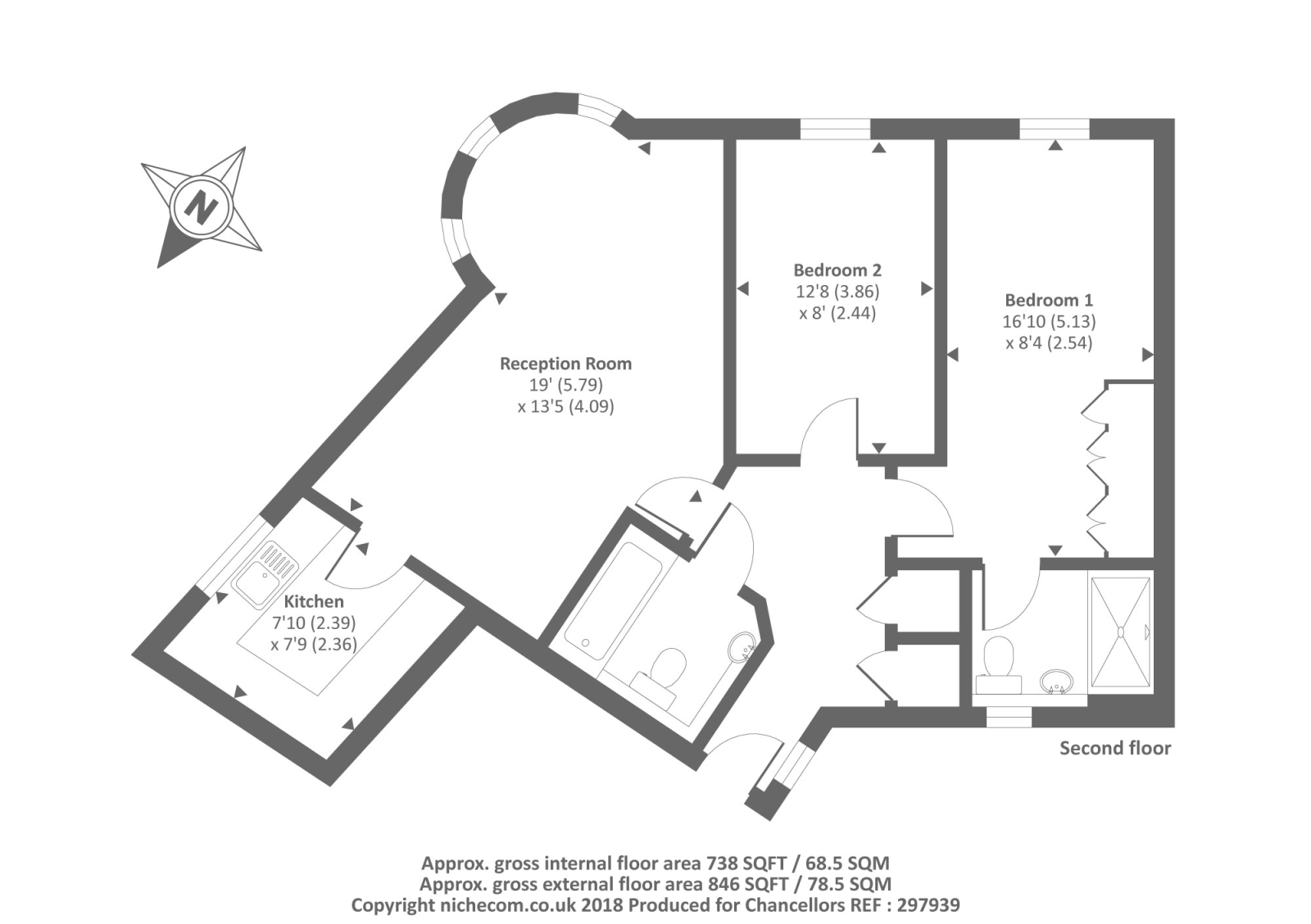 2 Bedrooms Flat to rent in International Way, Sunbury-On-Thames TW16