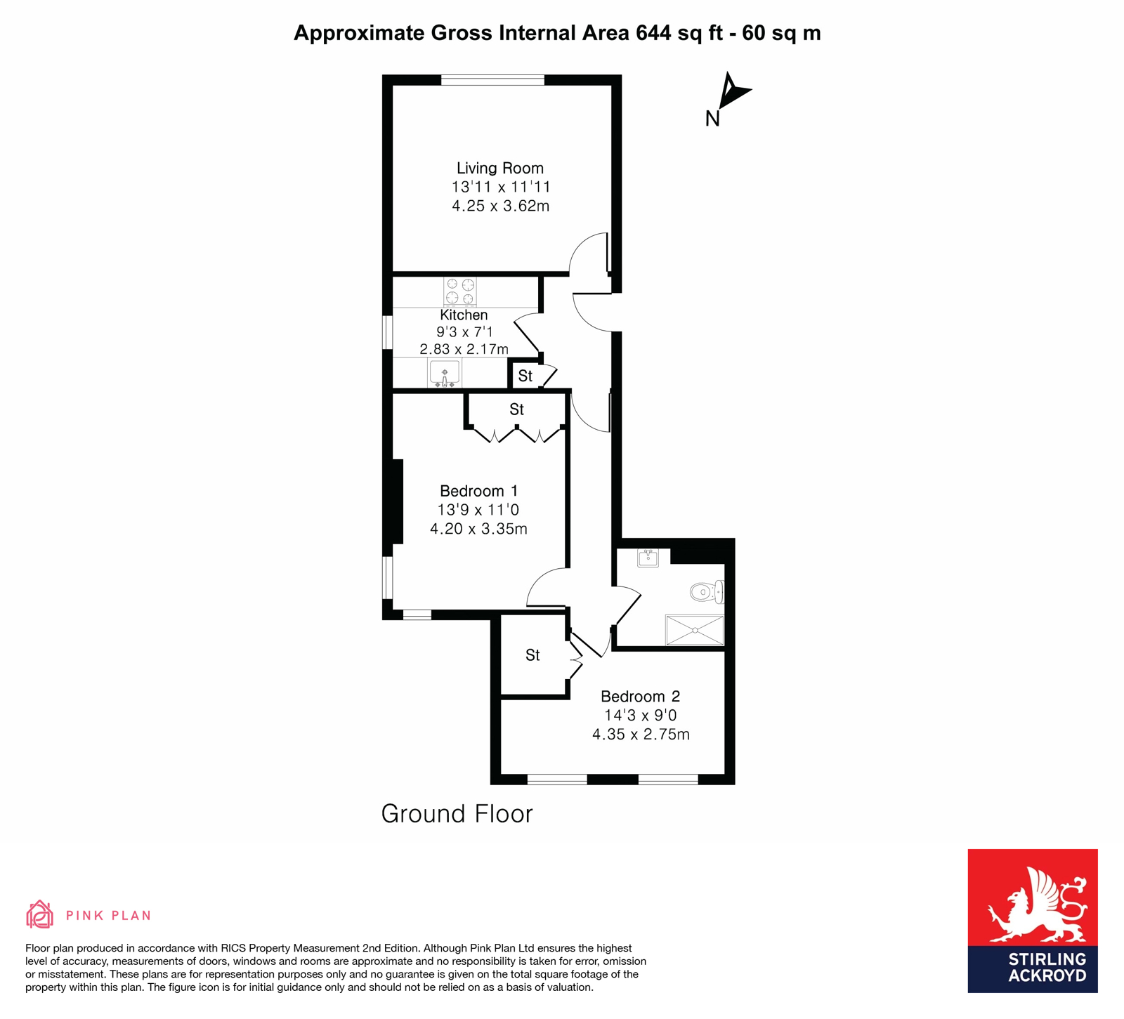 Flat 2, 4, Birdhurst Rise, South Croydon floorplan