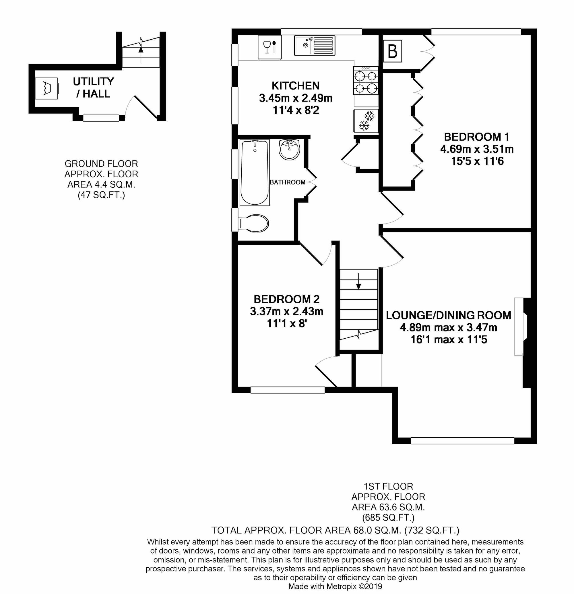 24 Kelvedon Close, Kingston Upon Thames floorplan