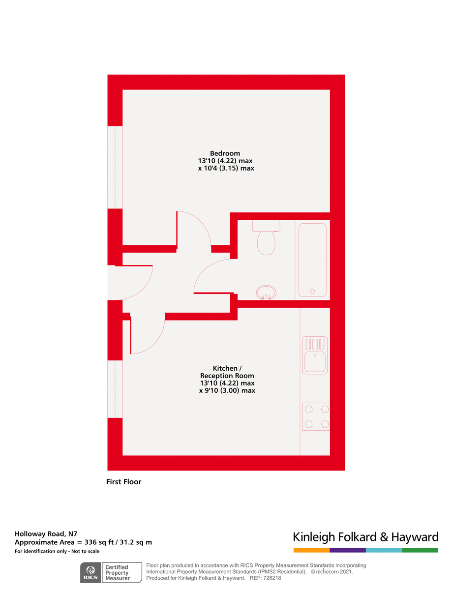 Flat 4, 82a, Holloway Road, London floorplan