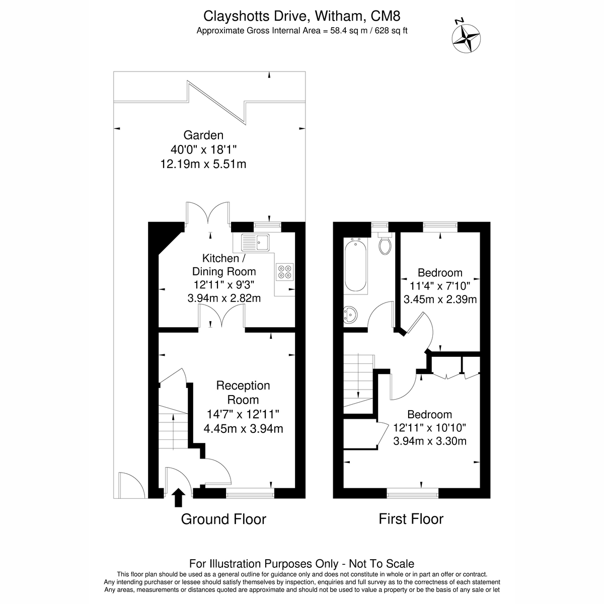 7, Clayshotts Drive, Witham floorplan