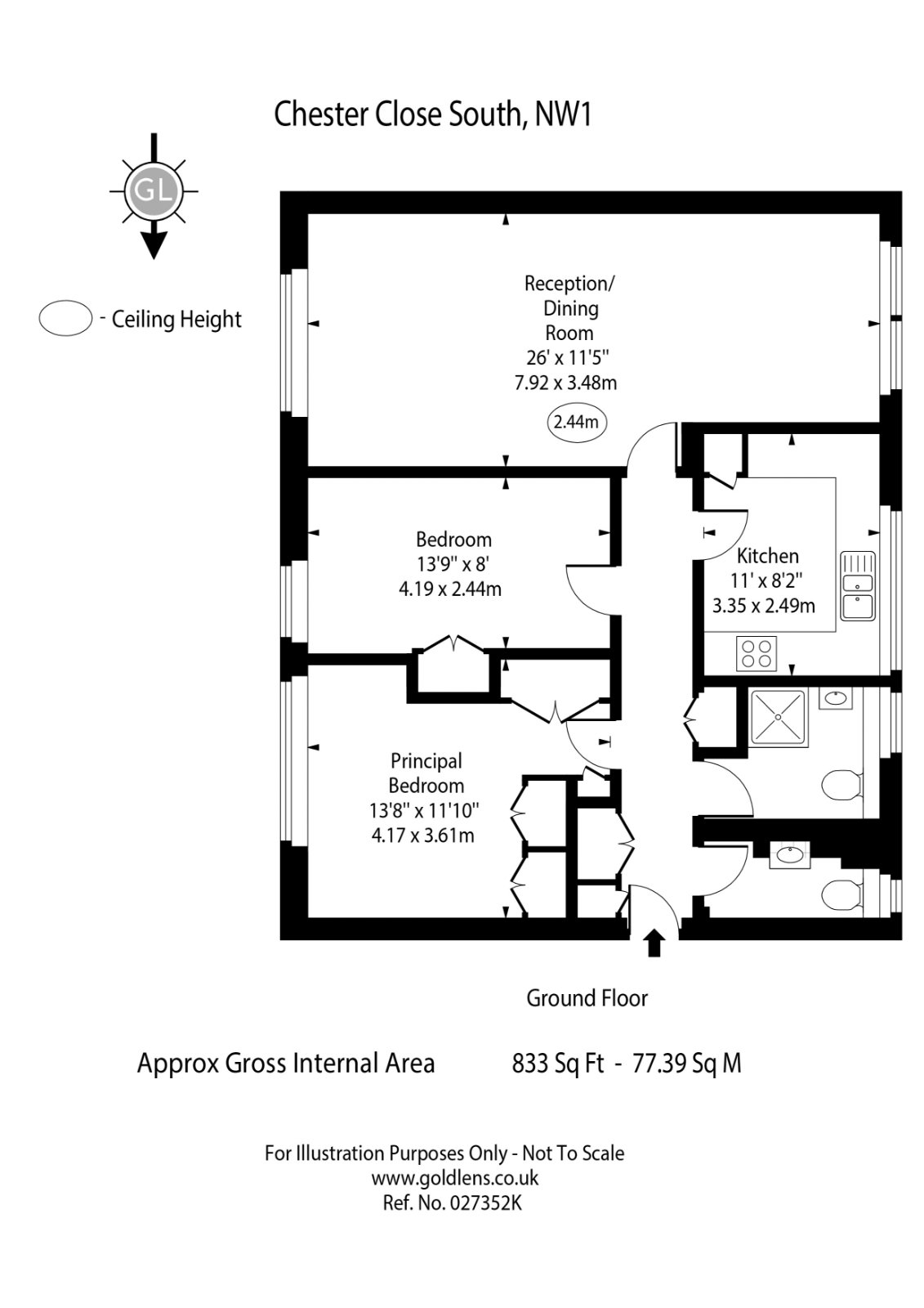 42, Chester Close South, London floorplan