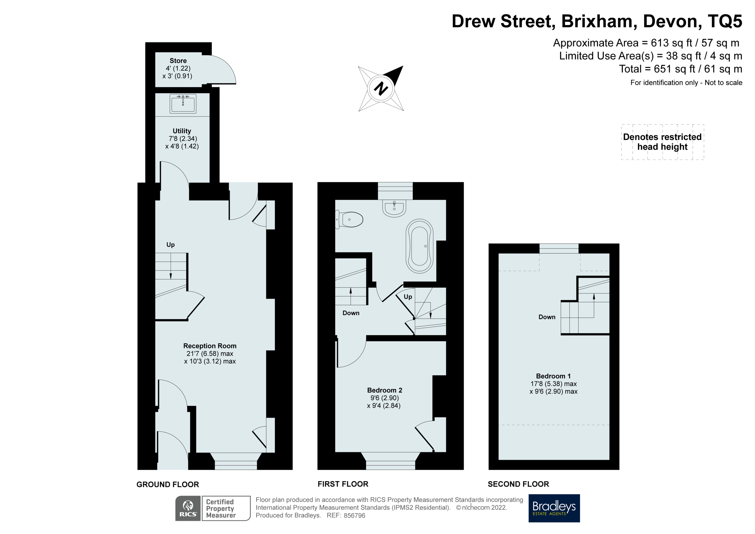 Drew Street, Brixham, Devon TQ5, 2 bedroom terraced house for sale