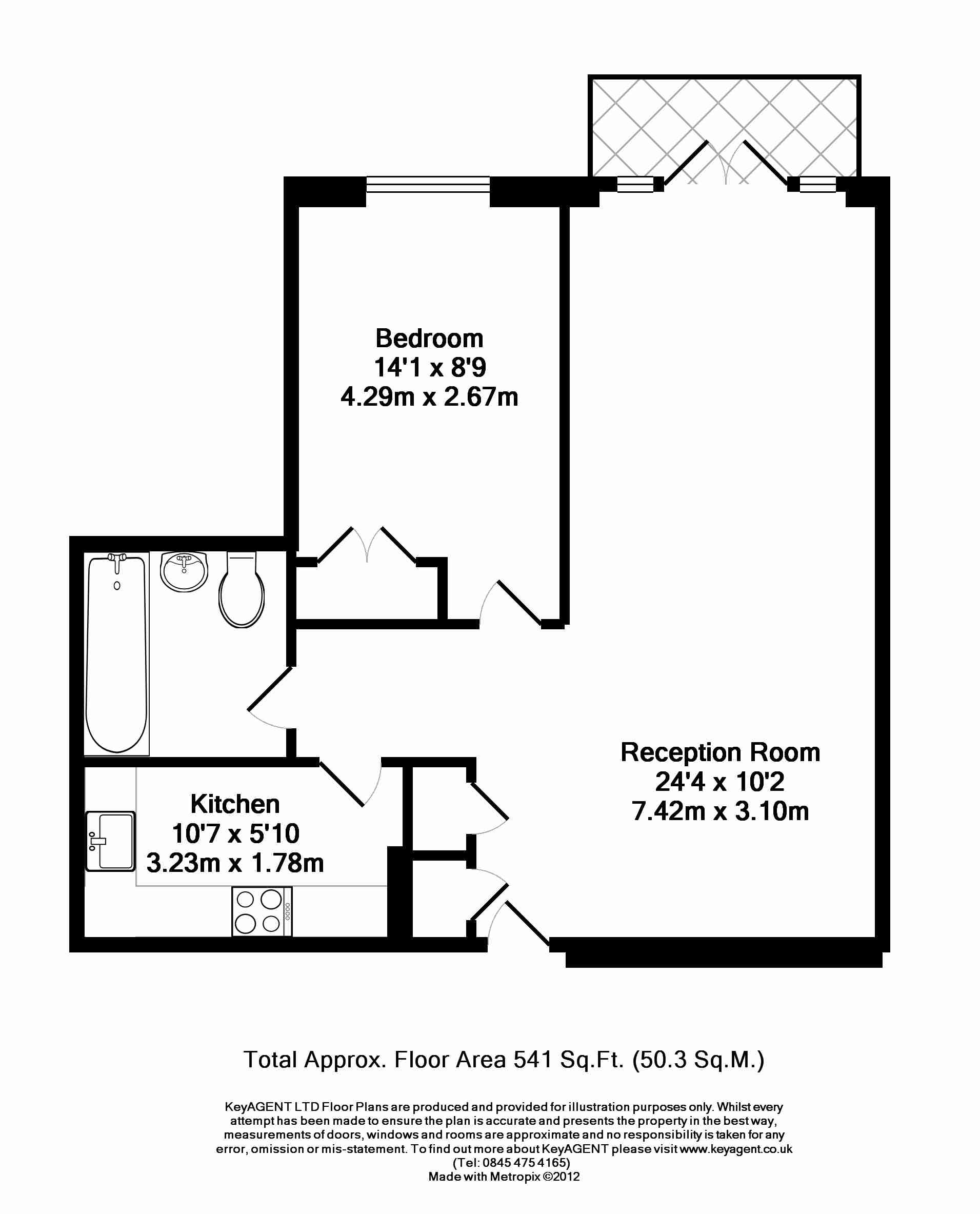 Apartment 60, St. Davids Square, London floorplan