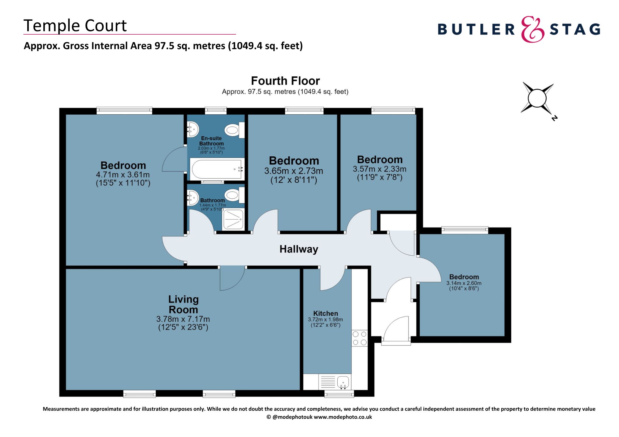 Flat 1, Temple Court, London floorplan