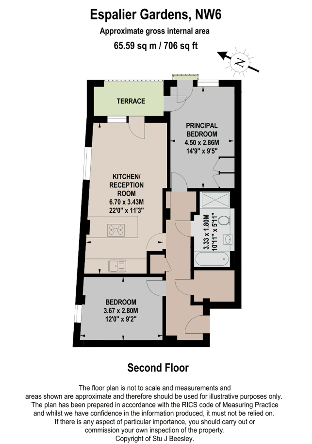 Apartment 202, 1, Espalier Gardens, London floorplan