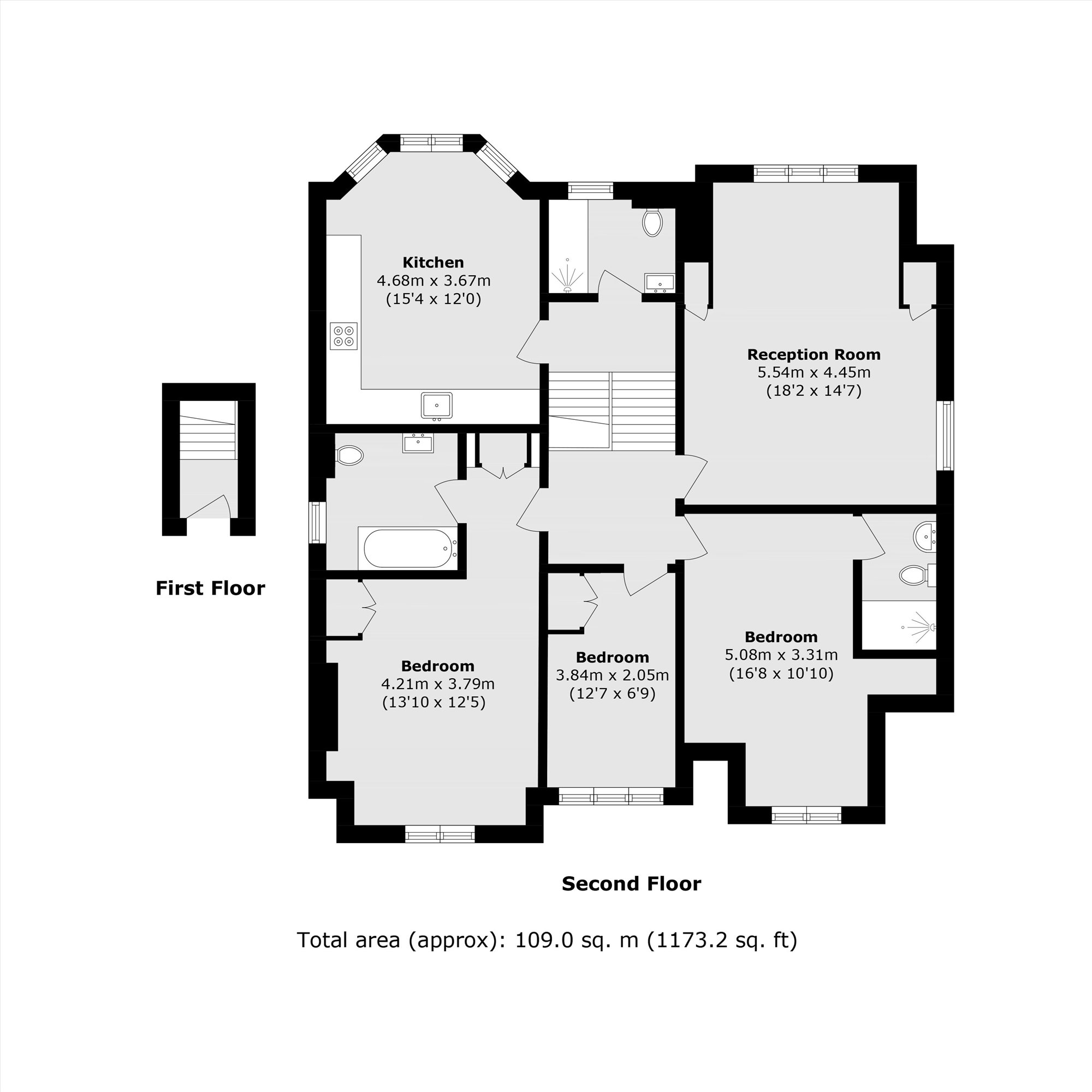 Flat 7, 5, Parklands, Surbiton floorplan