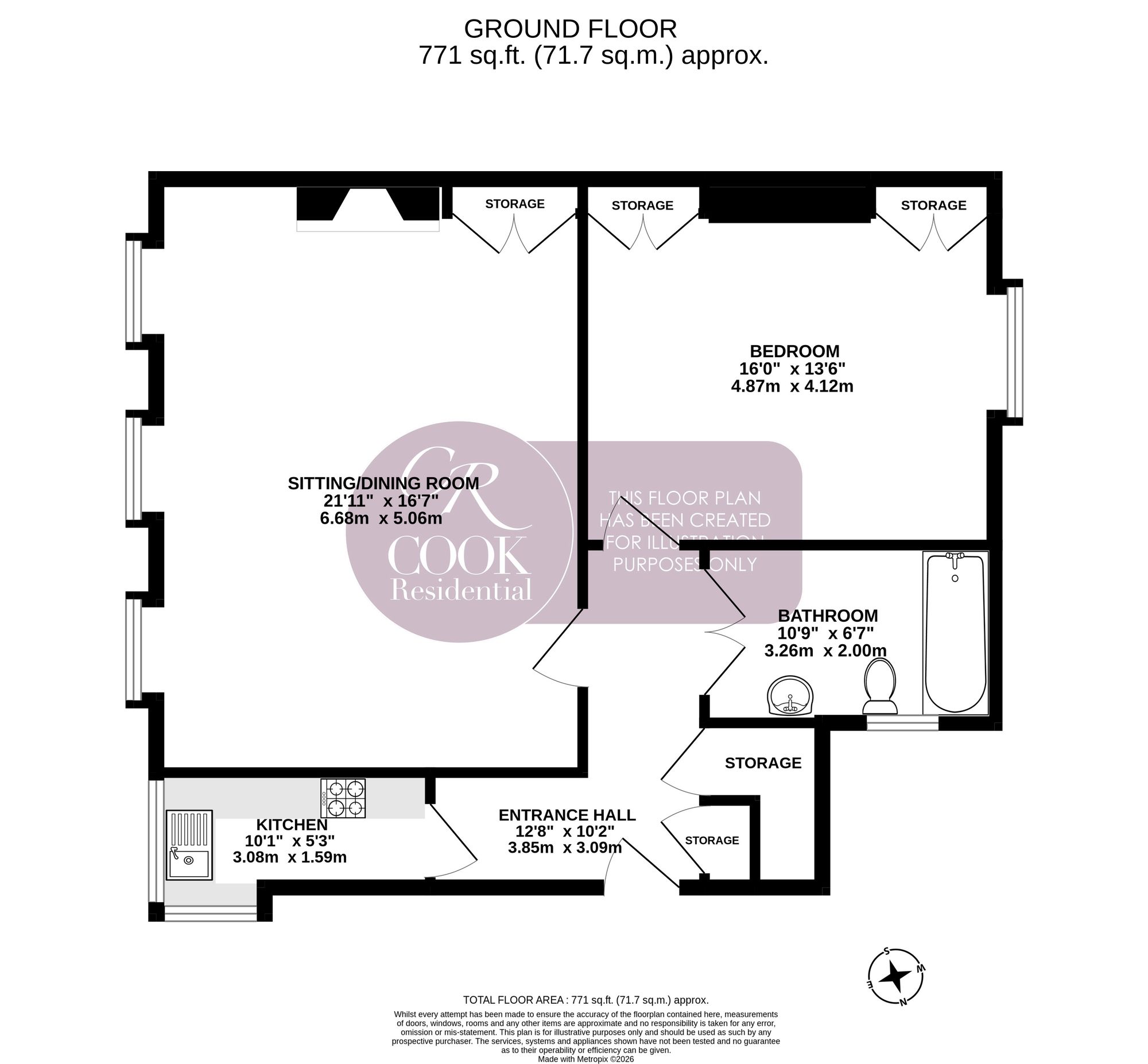 11 Montpellier Court Lansdown Road, Cheltenham floorplan