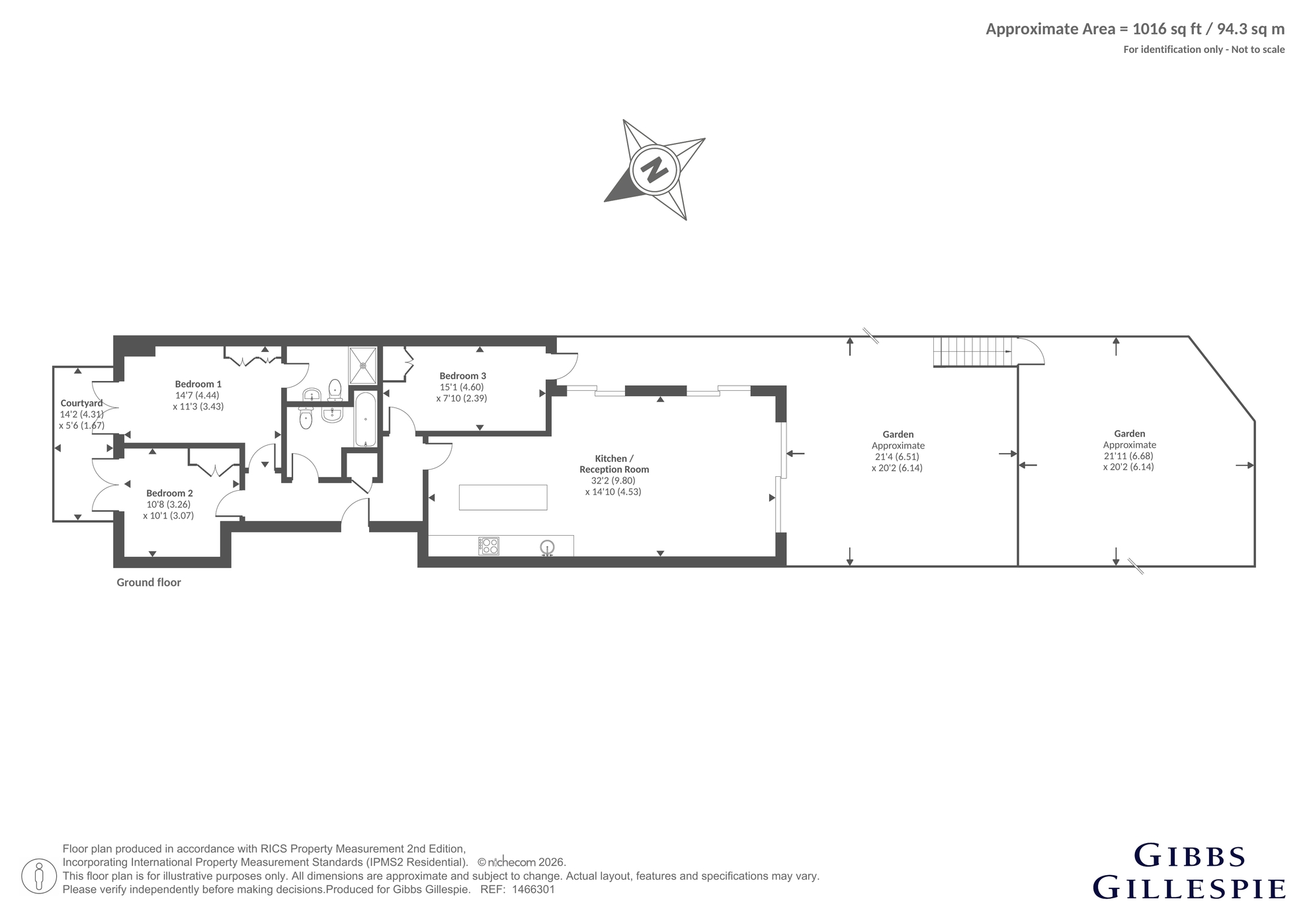 Flat 1, 50, Creswick Road, London floorplan