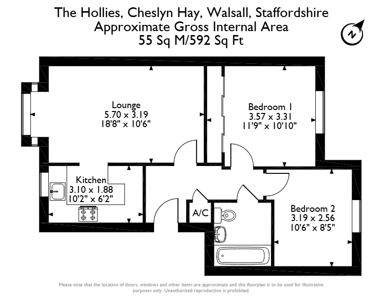 29, The Hollies, Walsall floorplan