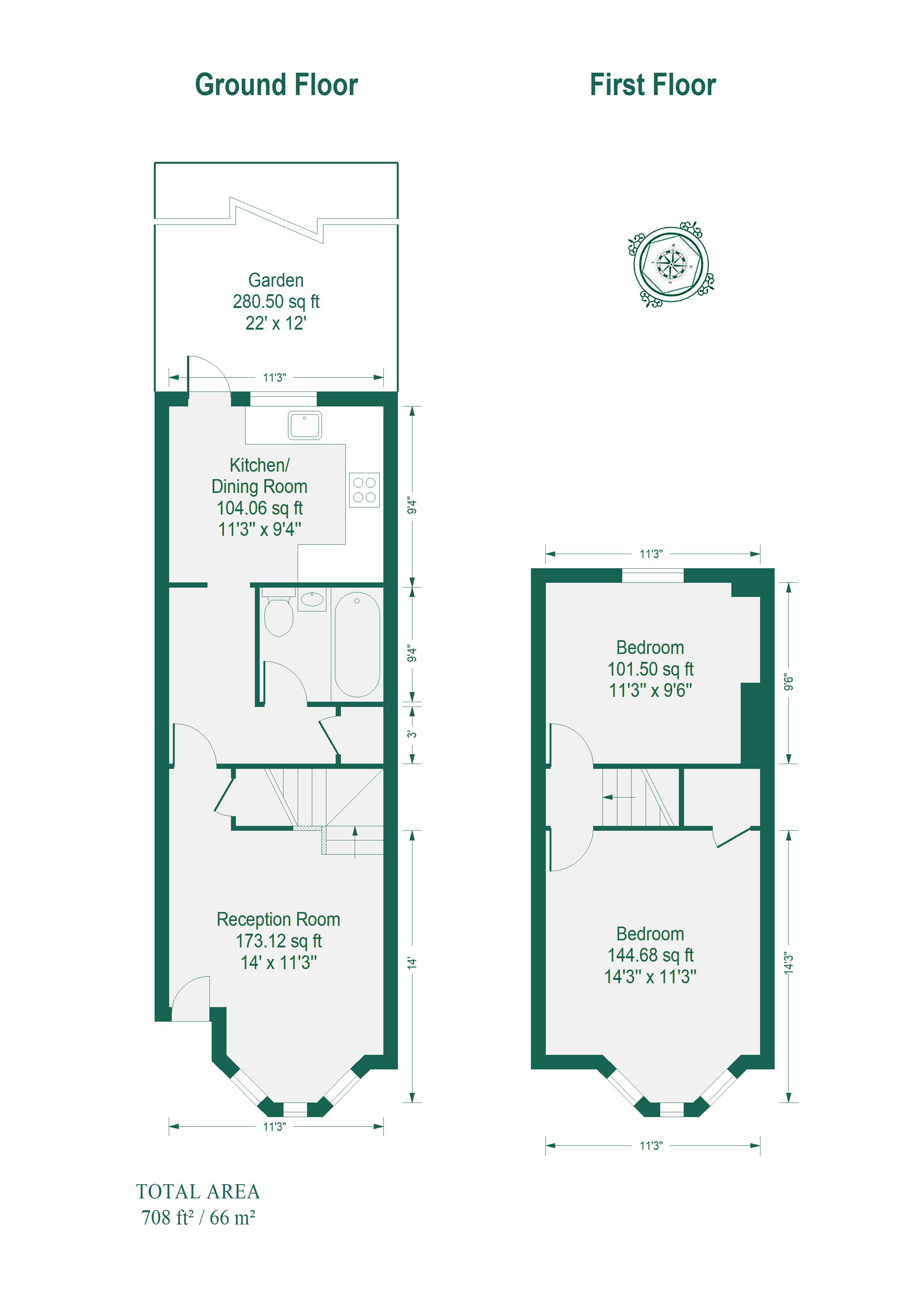 17, Balliol Road, London floorplan