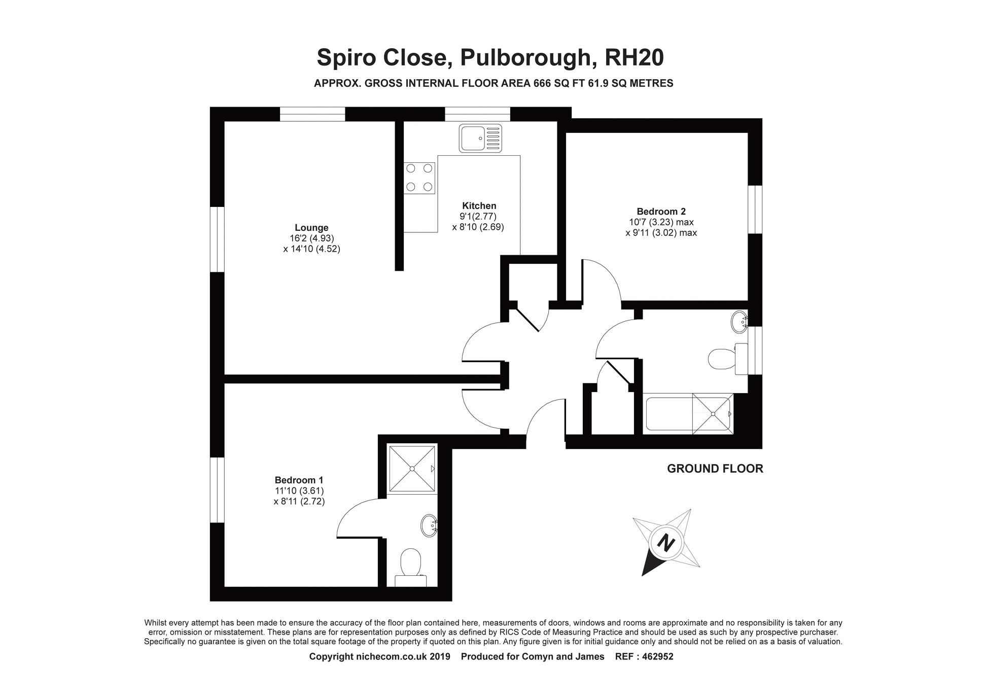 2 Bedrooms Flat to rent in Spiro Close, Pulborough RH20