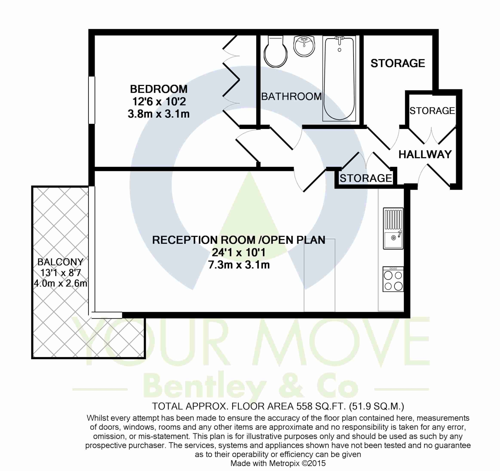 1 Bedrooms Flat to rent in Nature View Apartments, Woodberry Grove, London N4