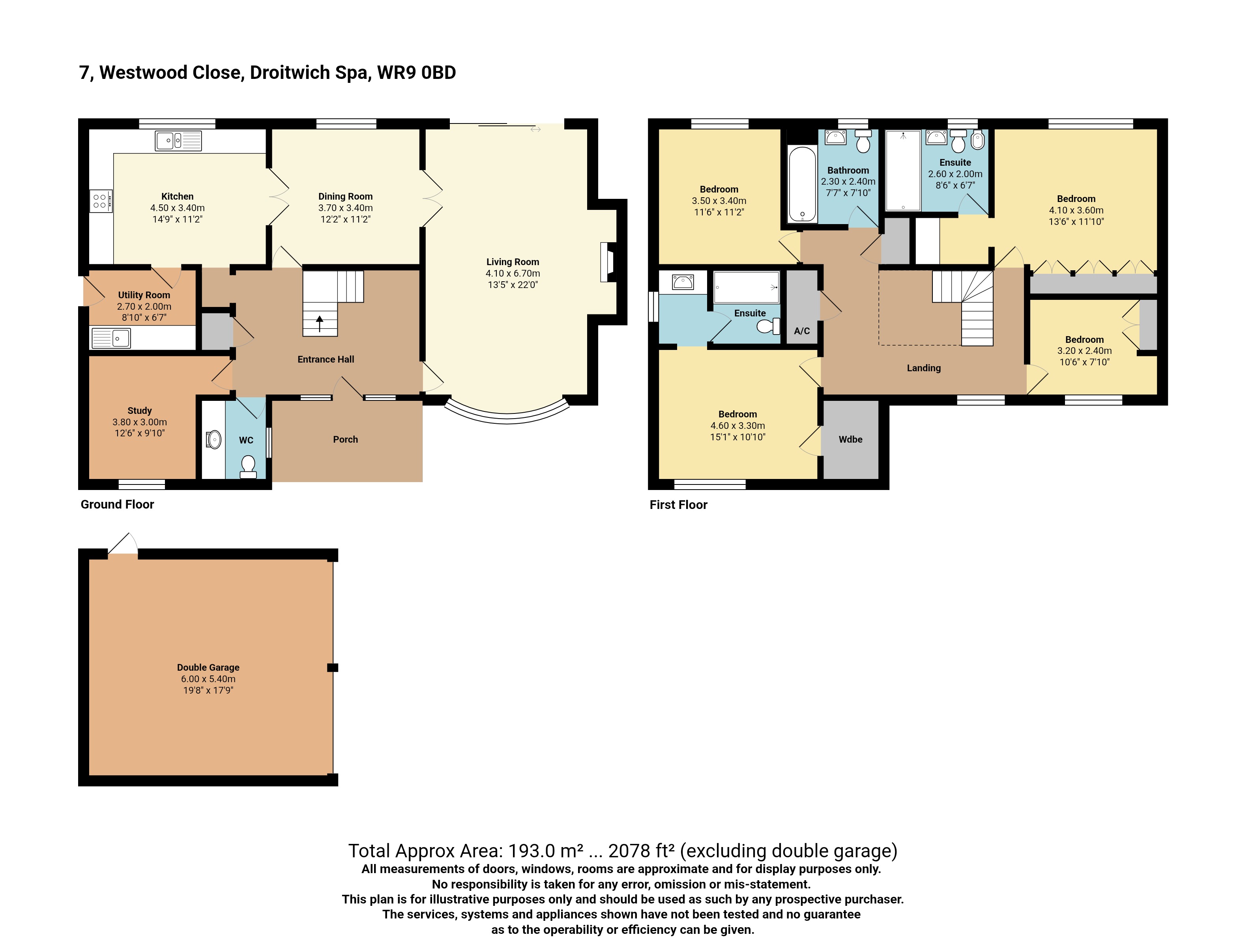 7, Westwood Close, Worcestershire floorplan
