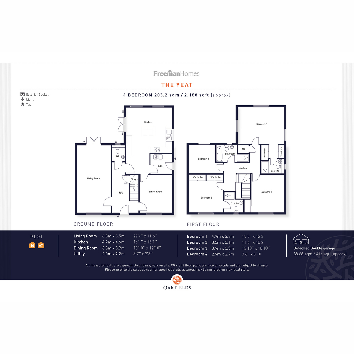Flat The Show Home, Plot 67, Oakfields, Hereford floorplan