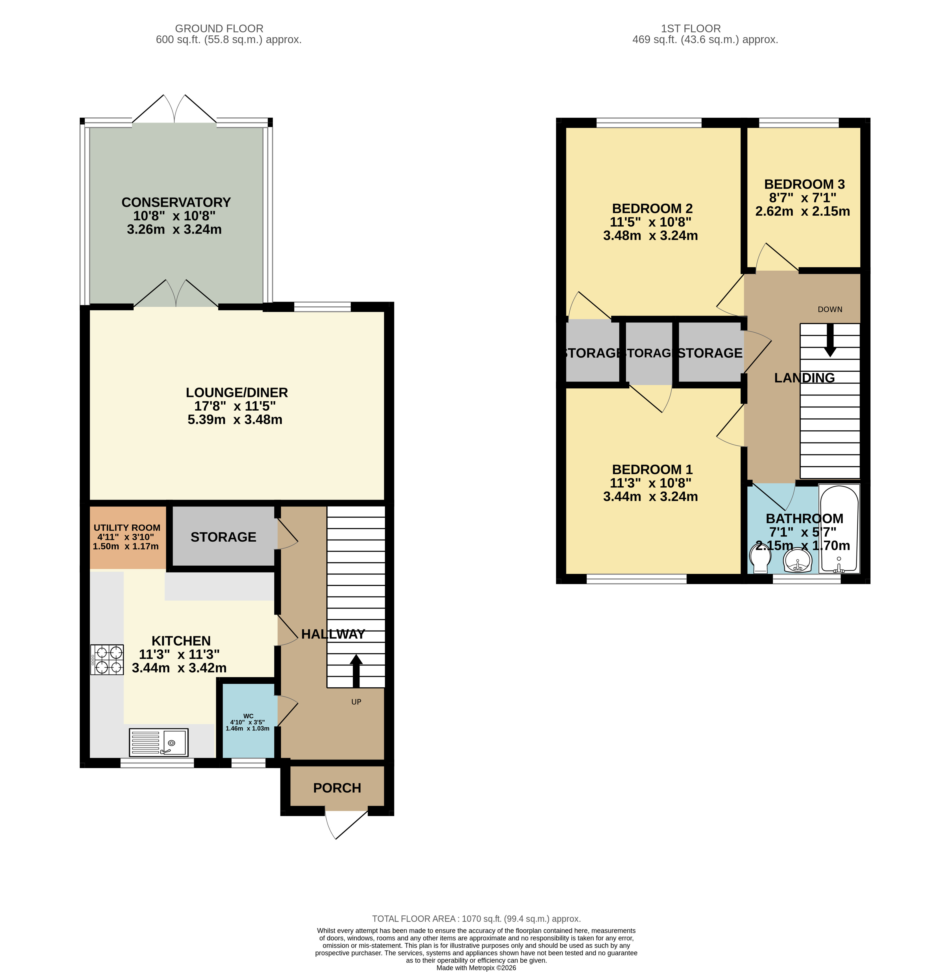 1, Afan Close, Barry floorplan