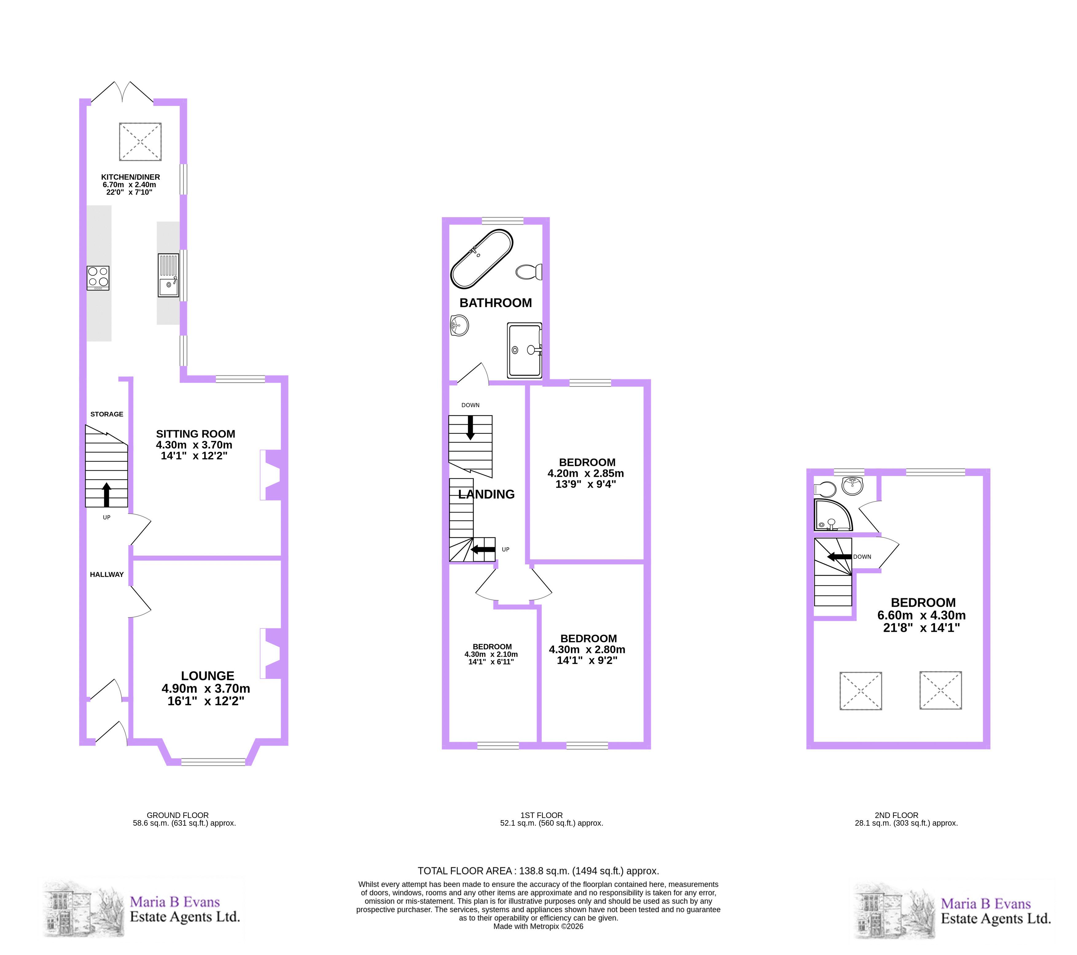 44, Moor Road, Leyland floorplan