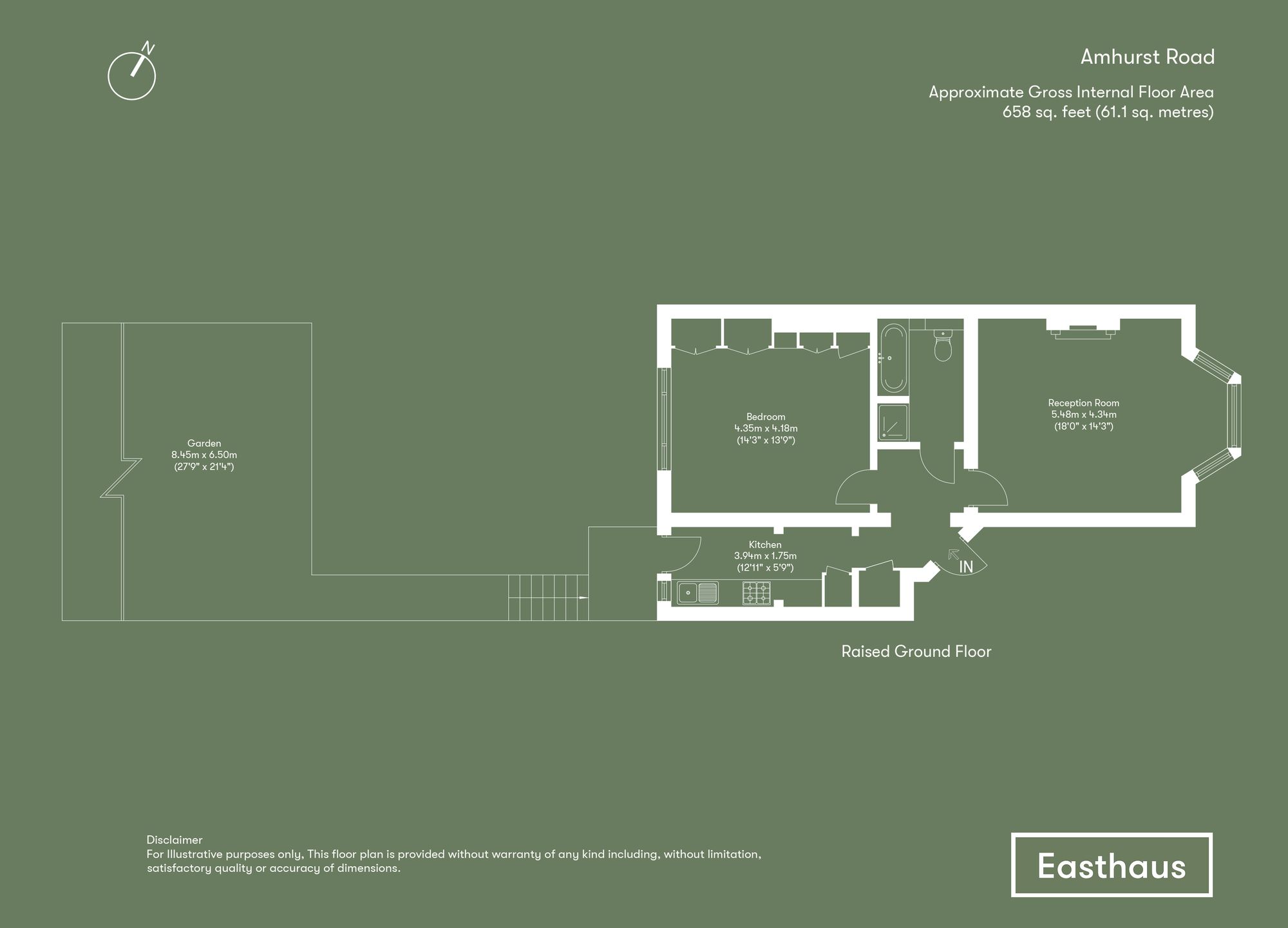 Flat B, 223 Amhurst Road, London floorplan