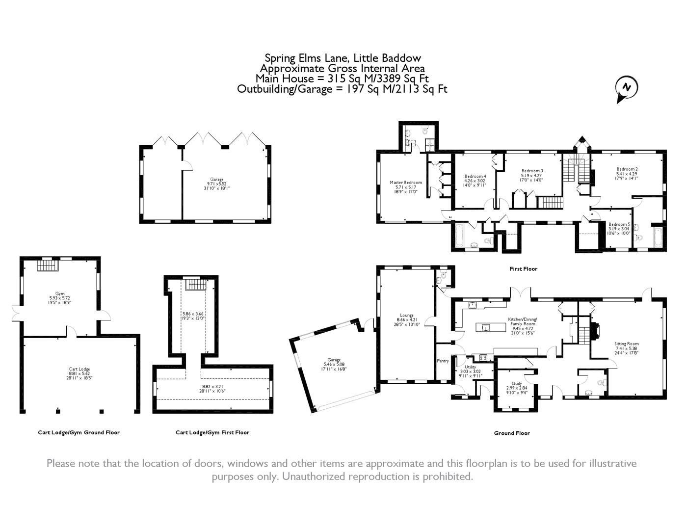 5 Bedrooms Detached house for sale in Spring Elms Lane, Little Baddow, Chelmsford CM3