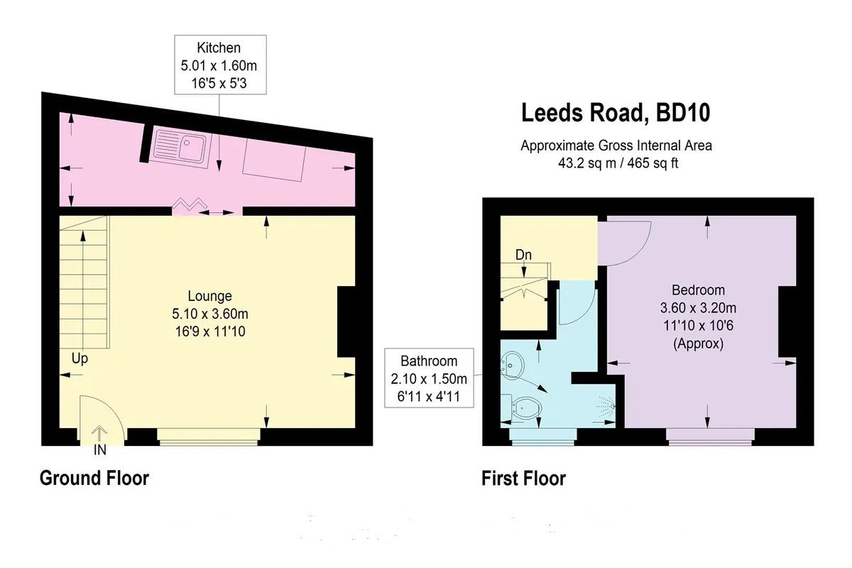 504 Leeds Road, Thackley floorplan