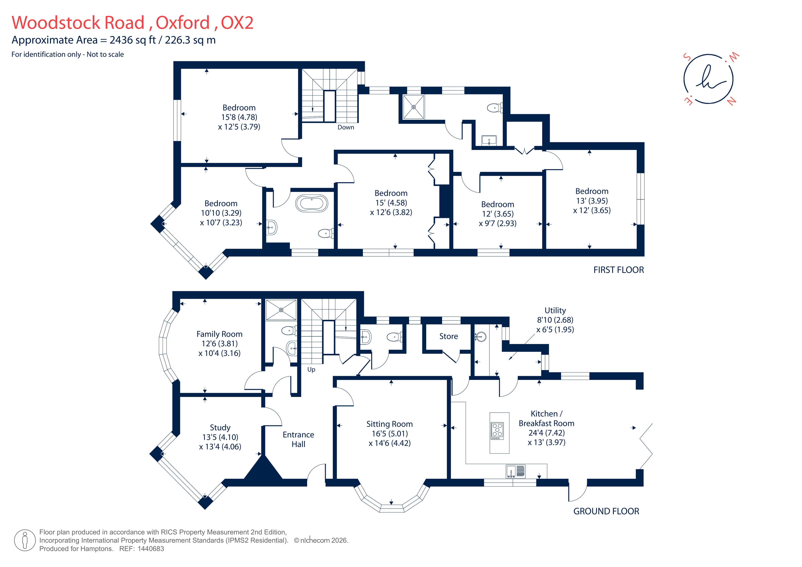 184, Woodstock Road, Oxford floorplan