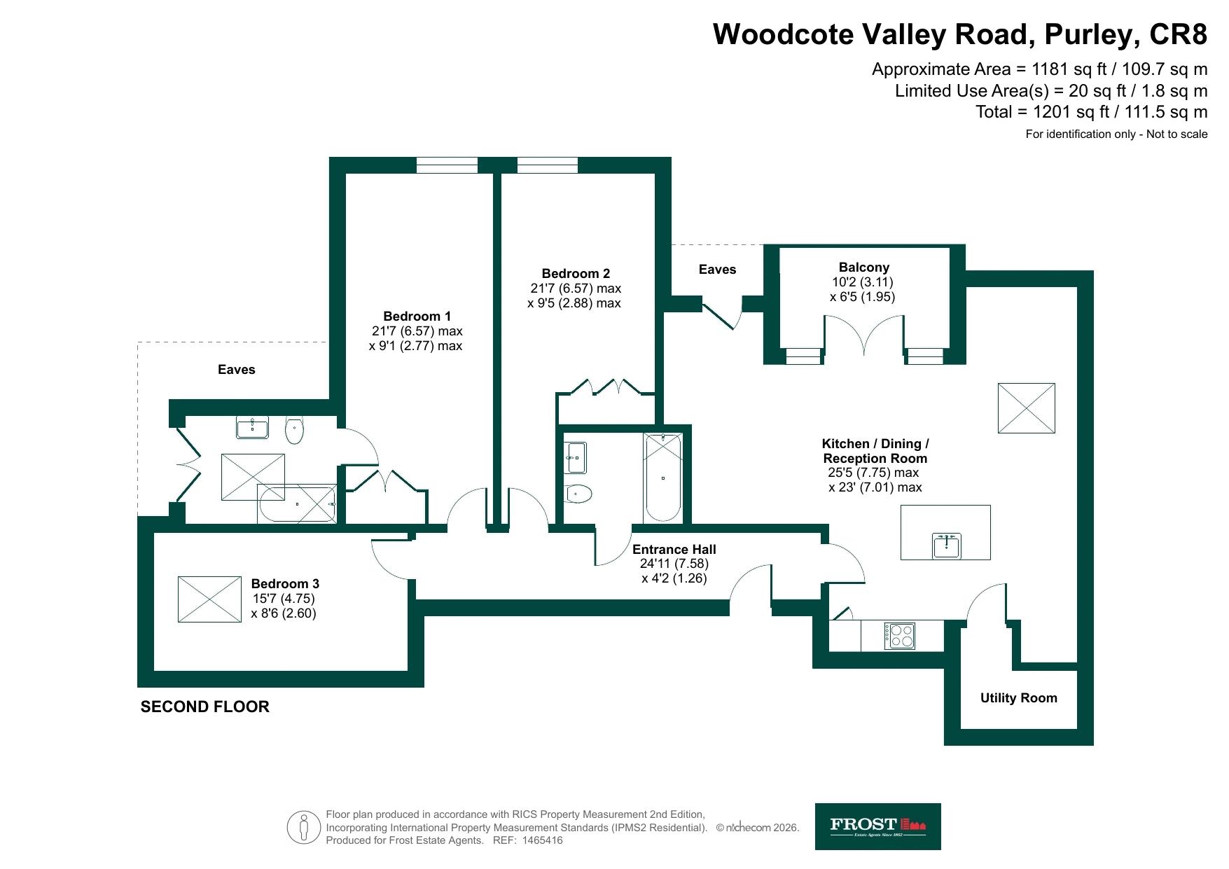 9 Kingsbridge Court, 1 Woodcote Valley Road, Purley floorplan
