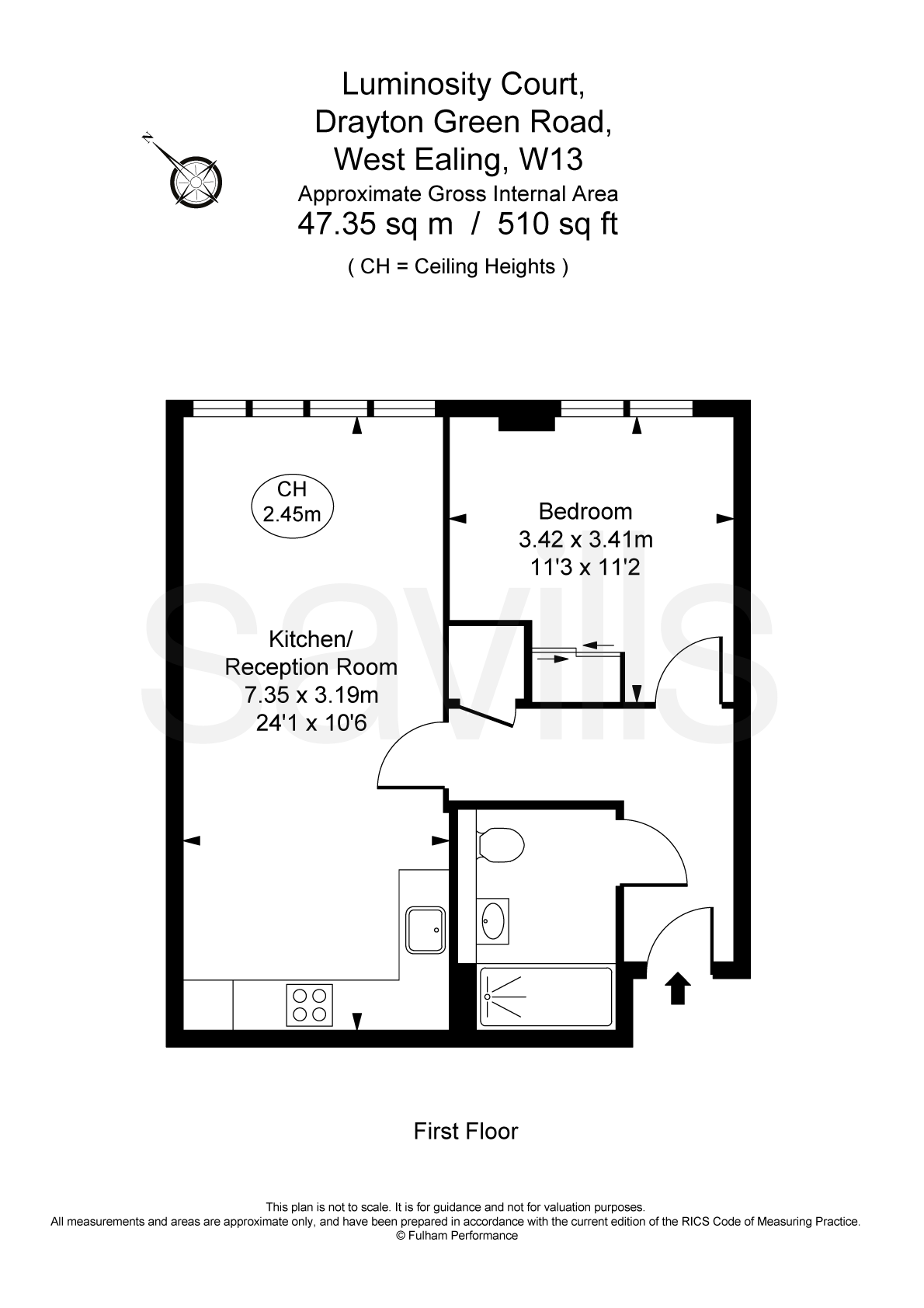 Flat 13,, Luminosity Court, West Ealing floorplan